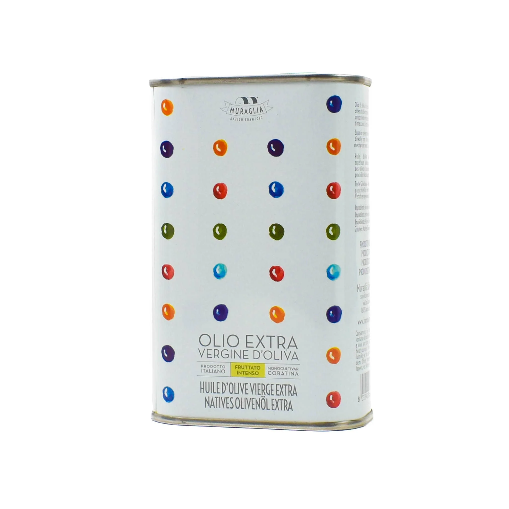 Frantoio Muraglia Extra Virgin Olive Oil in Polka Dot Tin, 250ml