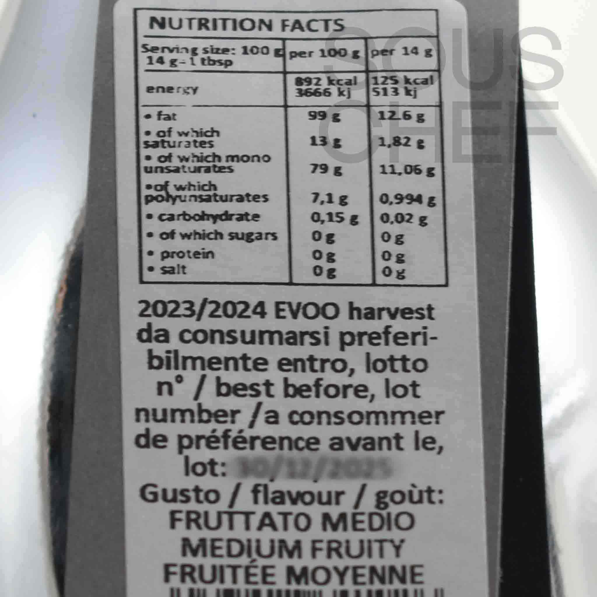 Frantoio Muraglia Titanium Medium Coratina Extra Virgin Olive Oil, 500ml - Image 2