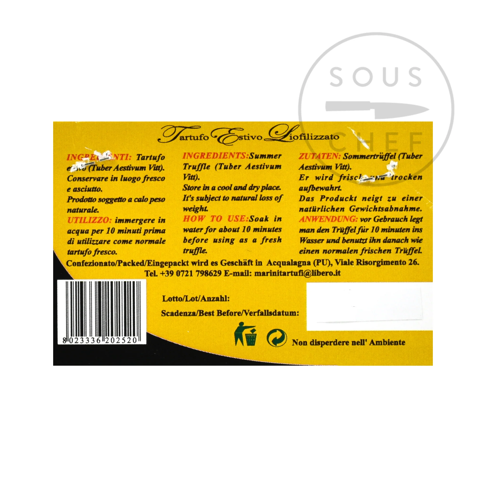 Marini Tartufi Freeze Dried Summer Truffle, 10g - Image 3