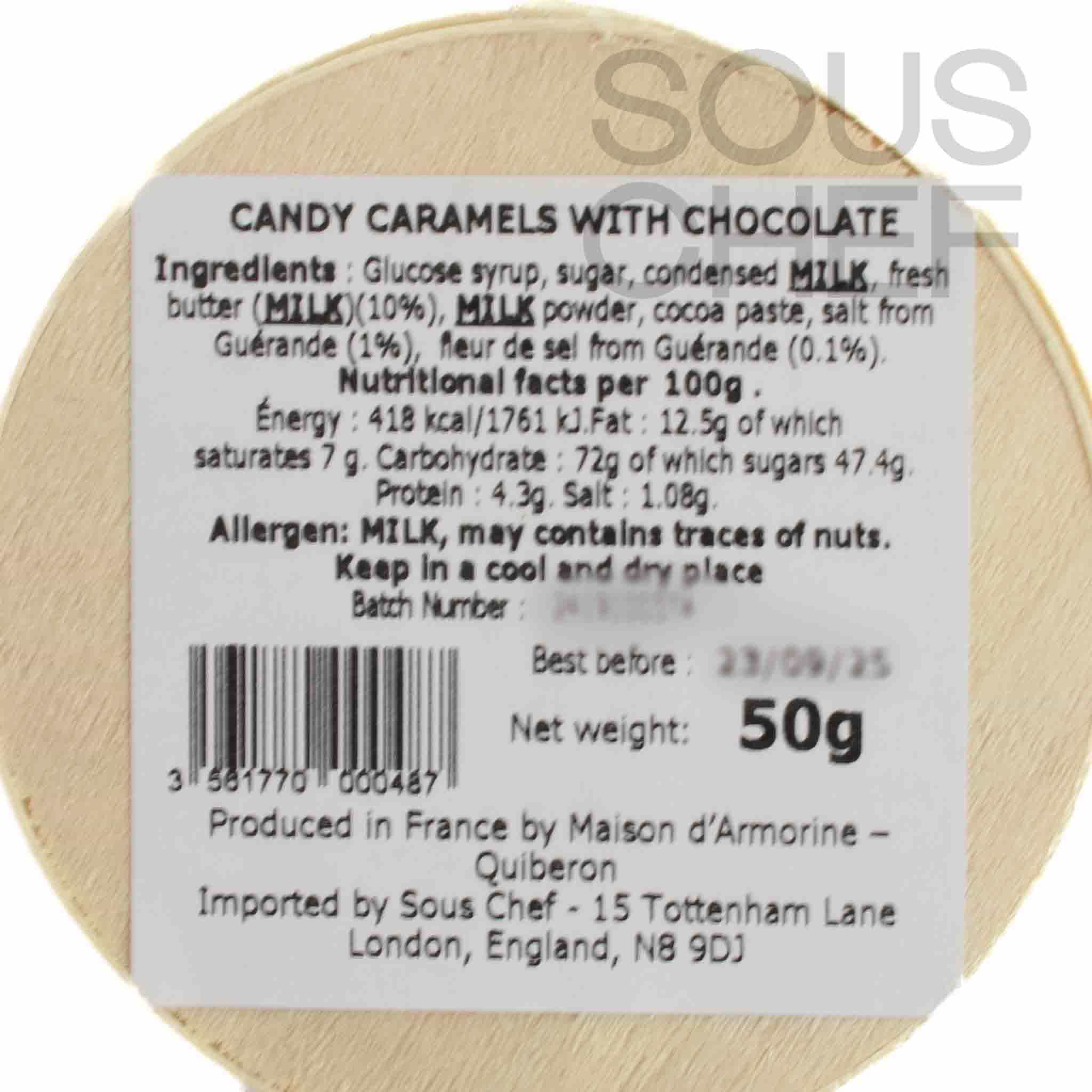 French Salted Butter Chocolate Caramels in Wooden Box, 50g - Image 2
