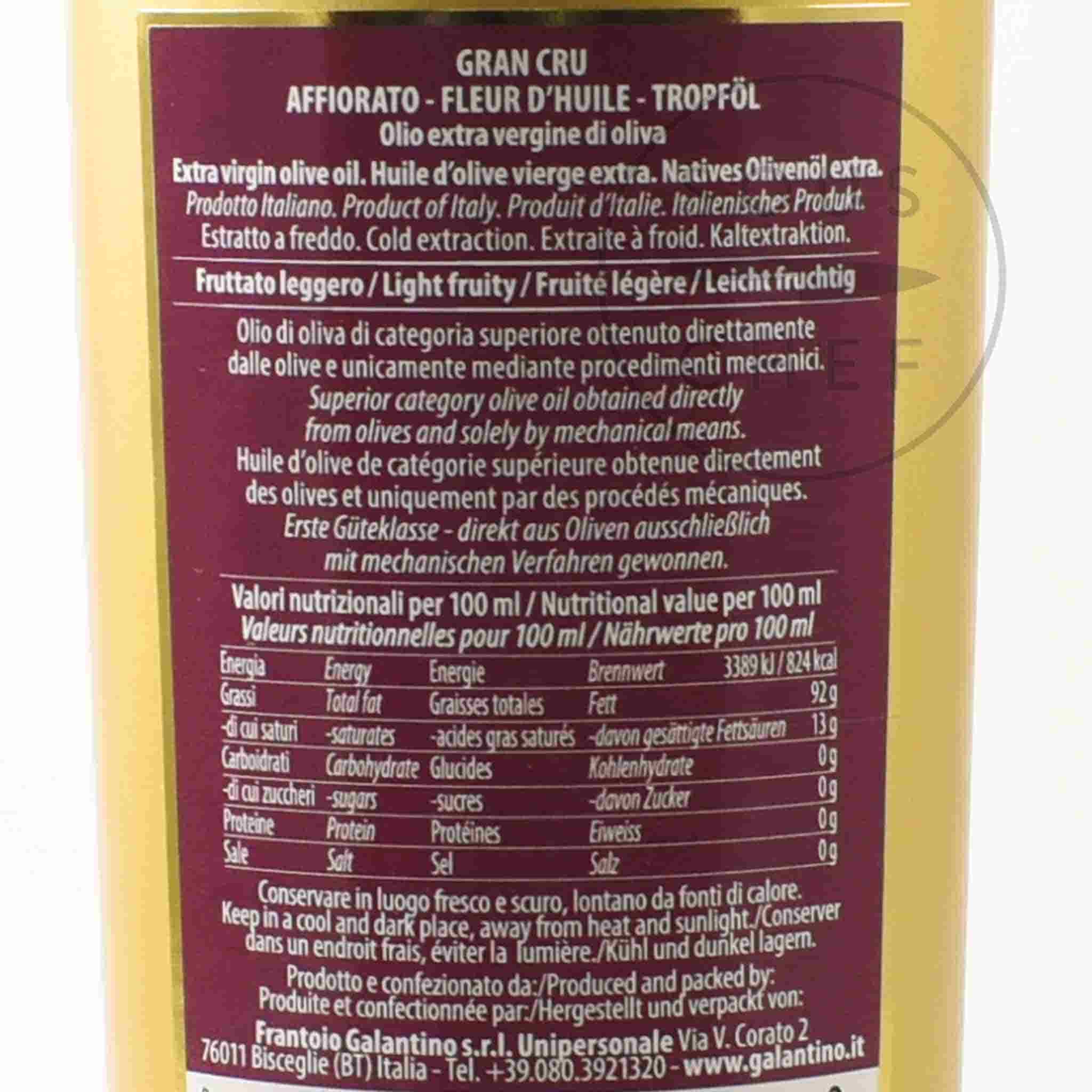 Galantino Gran Cru Affiorato Extra Virgin Olive Oil, 500ml - Image 2