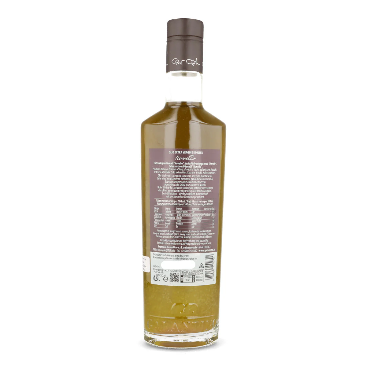 Galantino Novello Monet Extra Virgin Olive Oil, 500ml - Image 2