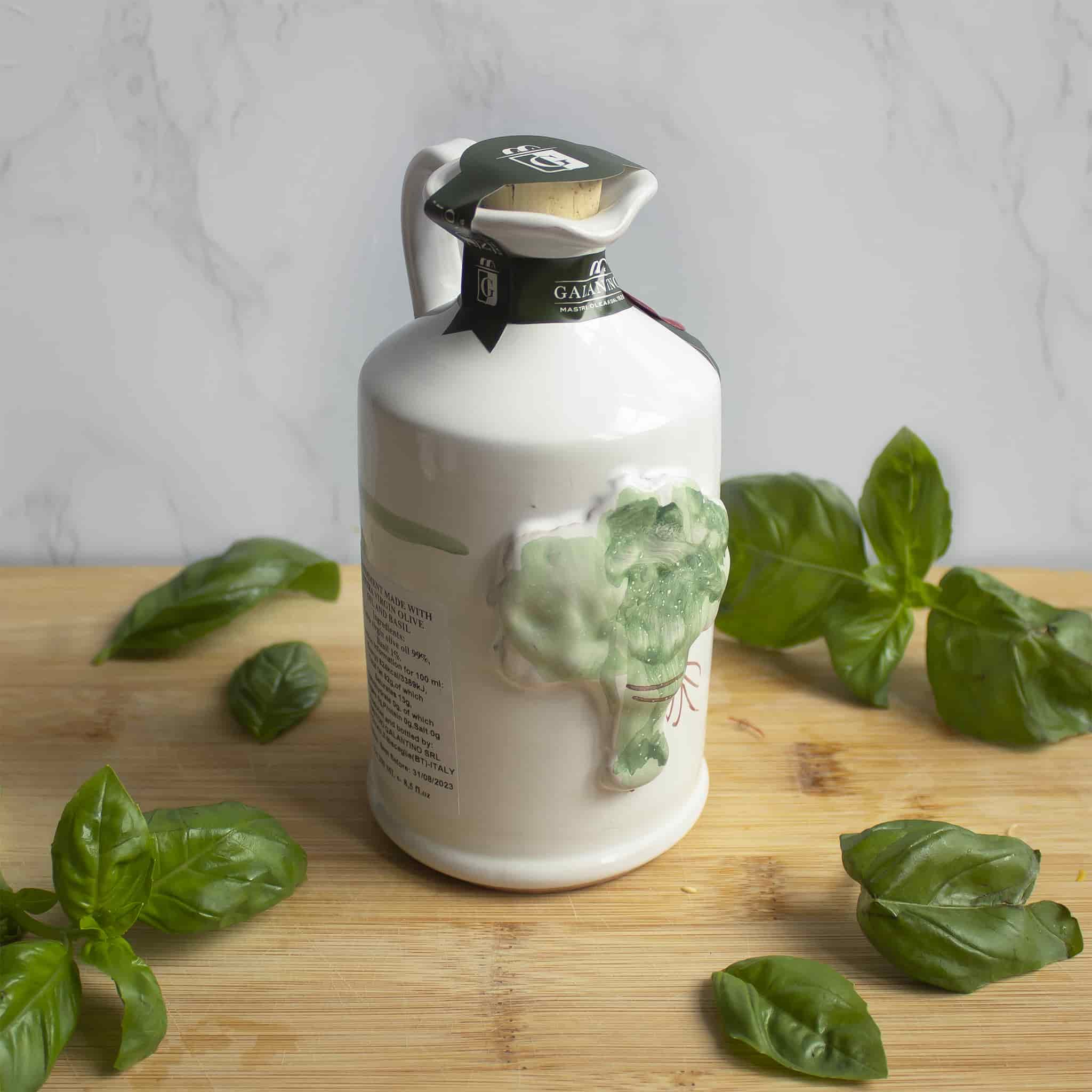 Puglian Olive Oil with Basil in Terracotta Bottle, 250ml - Image 7