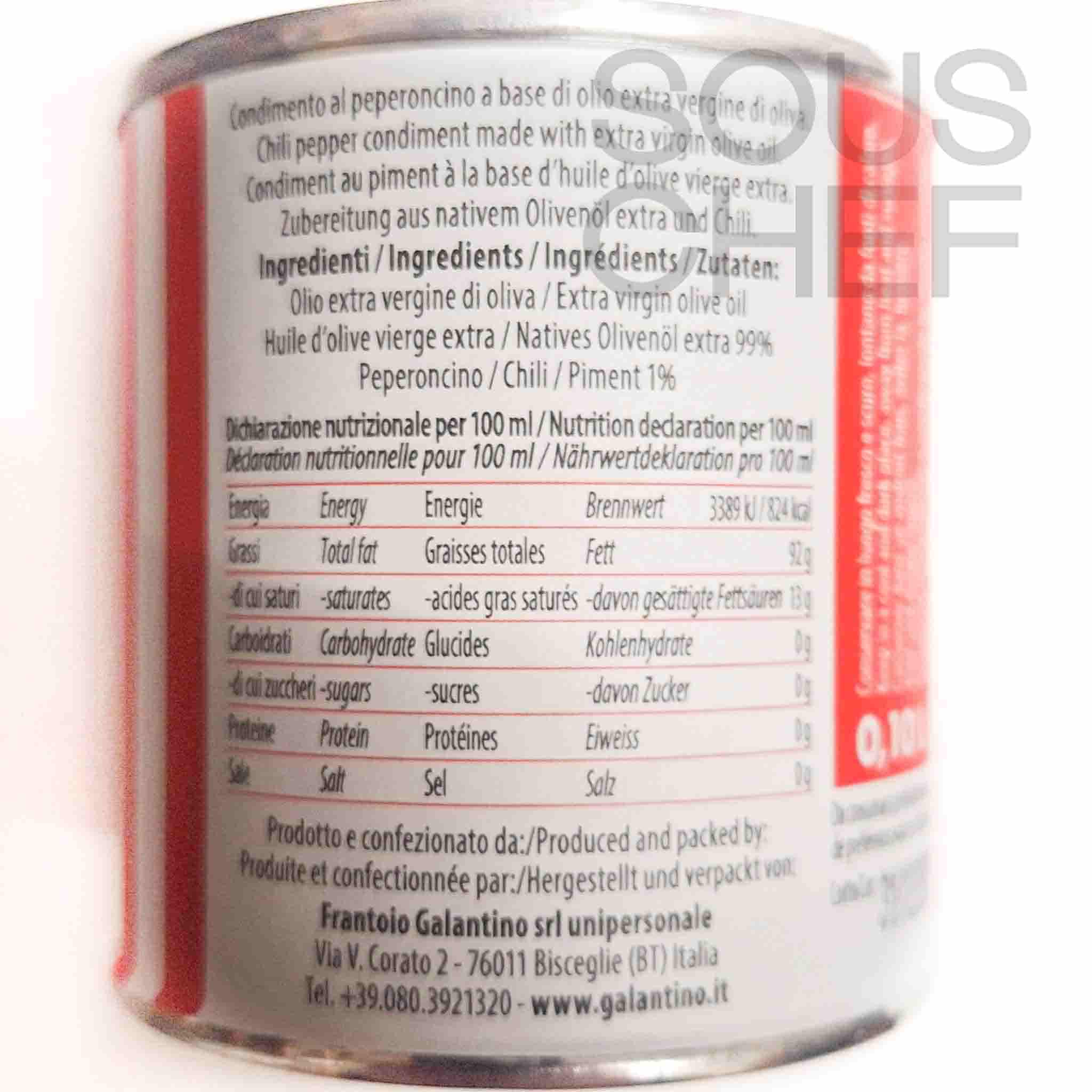 Galantino Puglian Chilli Extra Virgin Olive Oil, 100ml - Image 2