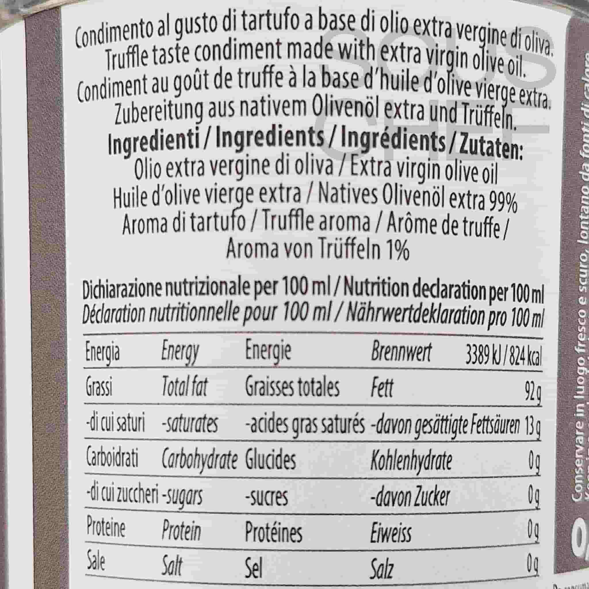 Galantino Puglian Truffle Extra Virgin Olive Oil, 100ml - Image 2