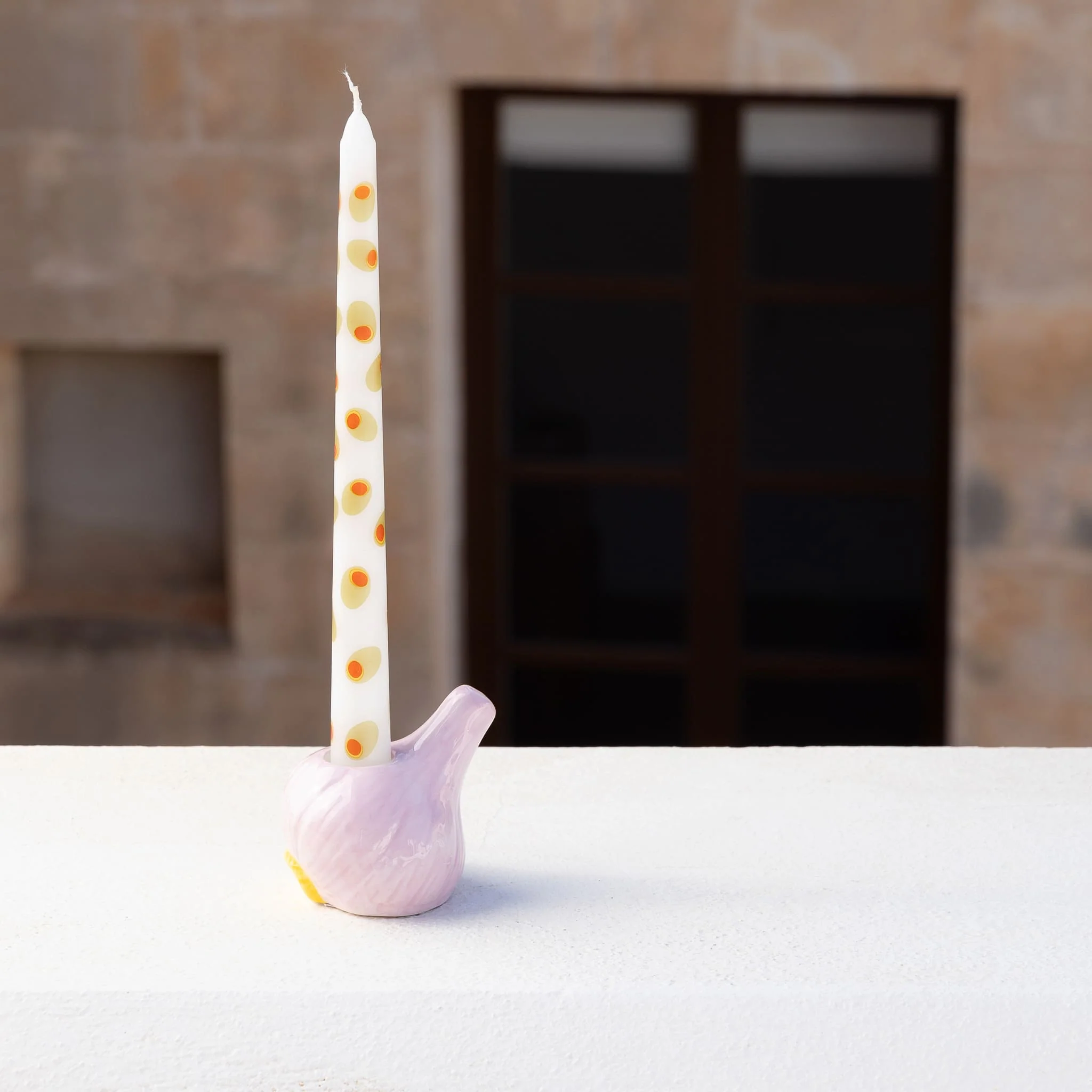 Garlic Ceramic Candle Holder - Image 2