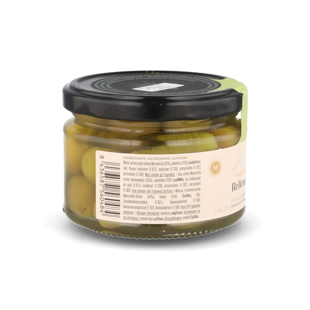 Gherkin Stuffed Green Manzanilla Olives, 280g - Image 2