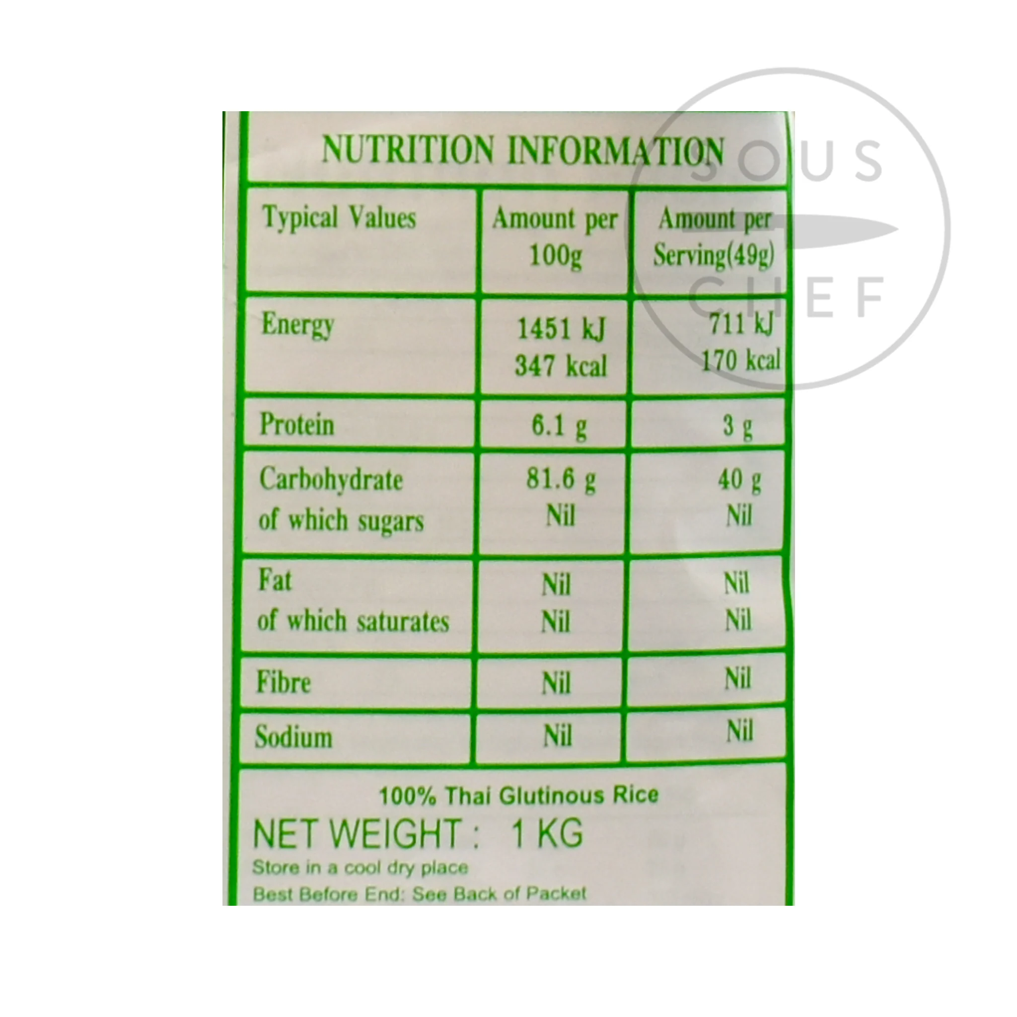 Glutinous Sticky Rice, 1kg - Image 3