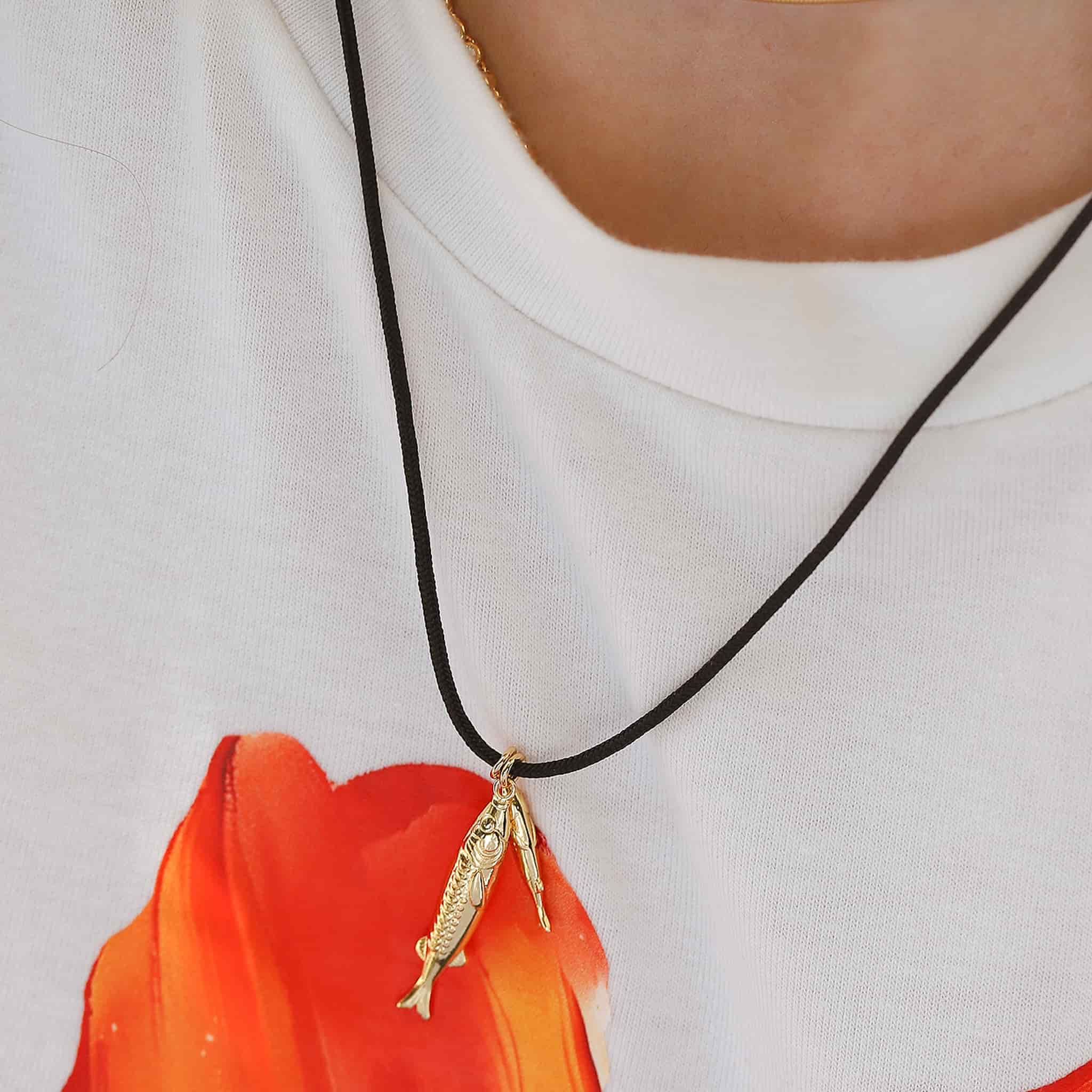Gold Fish Necklace - Image 2