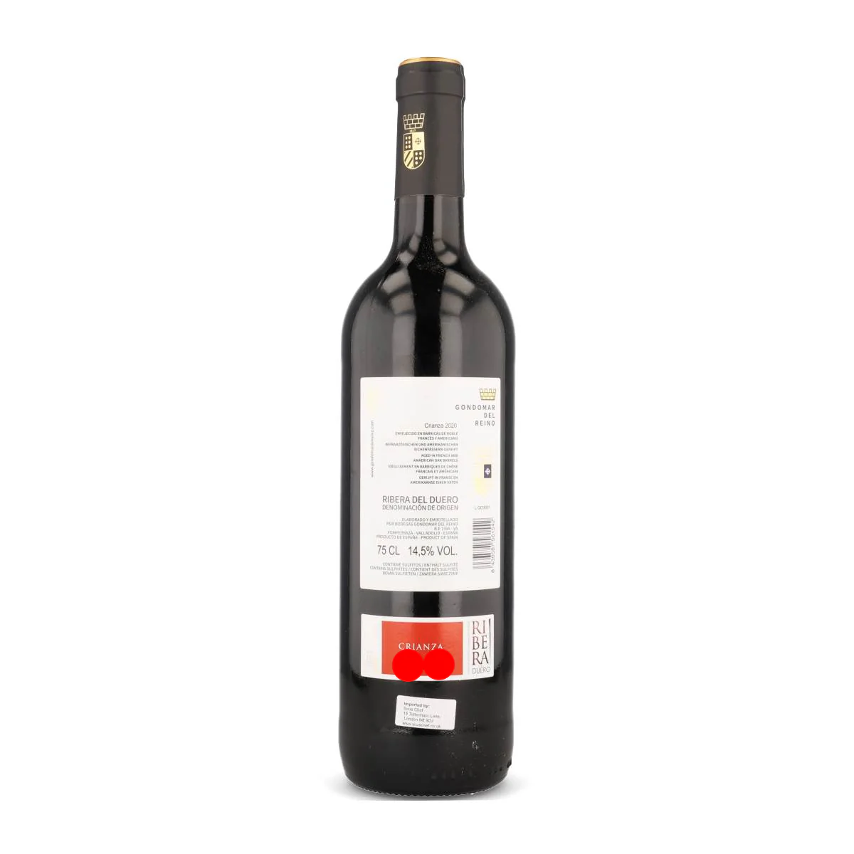 Gondomar del Reino Ribera del Duero Crianza 2020, 750ml - Image 2