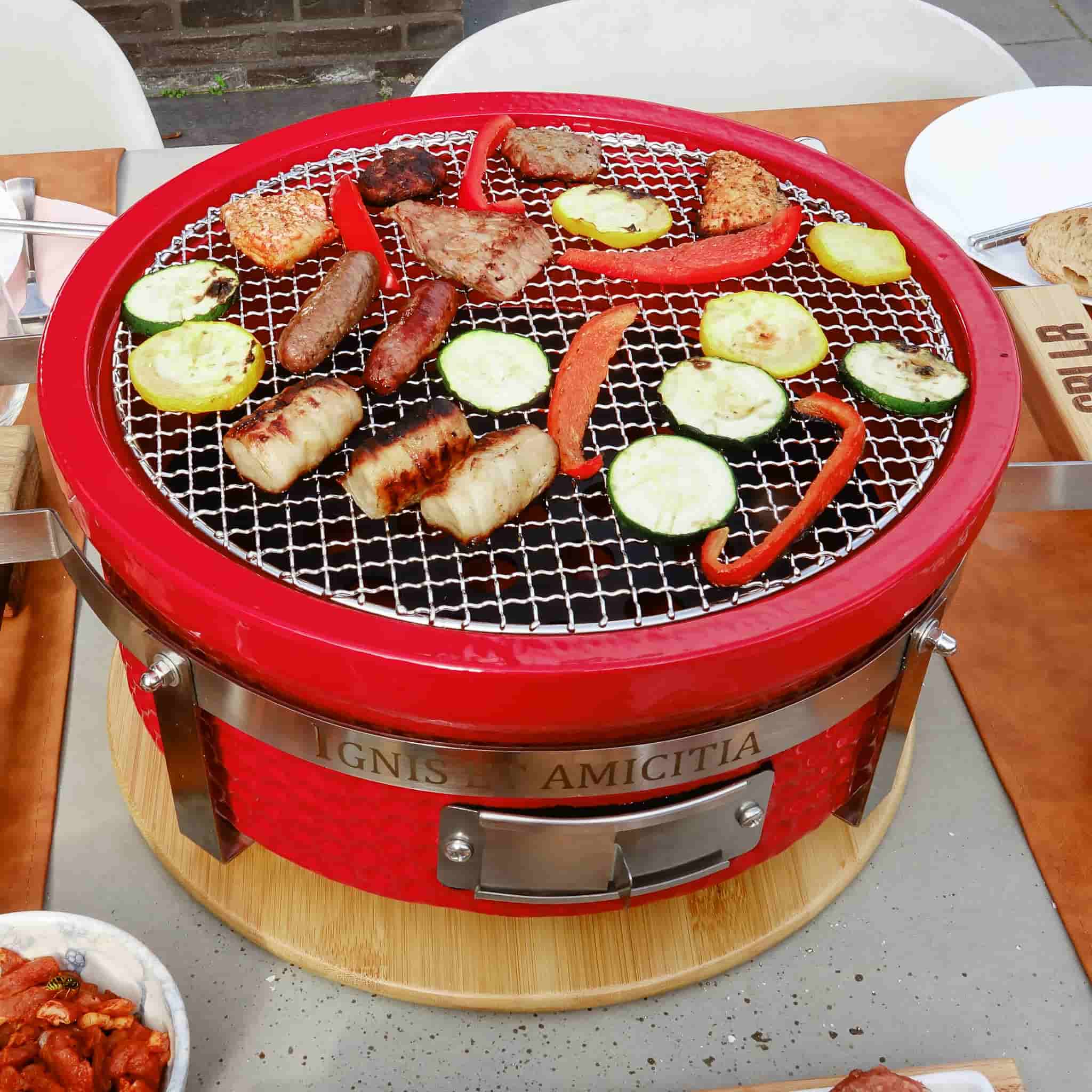 Grllr Tokyo Shichirin Tabletop BBQ, Red - Image 2