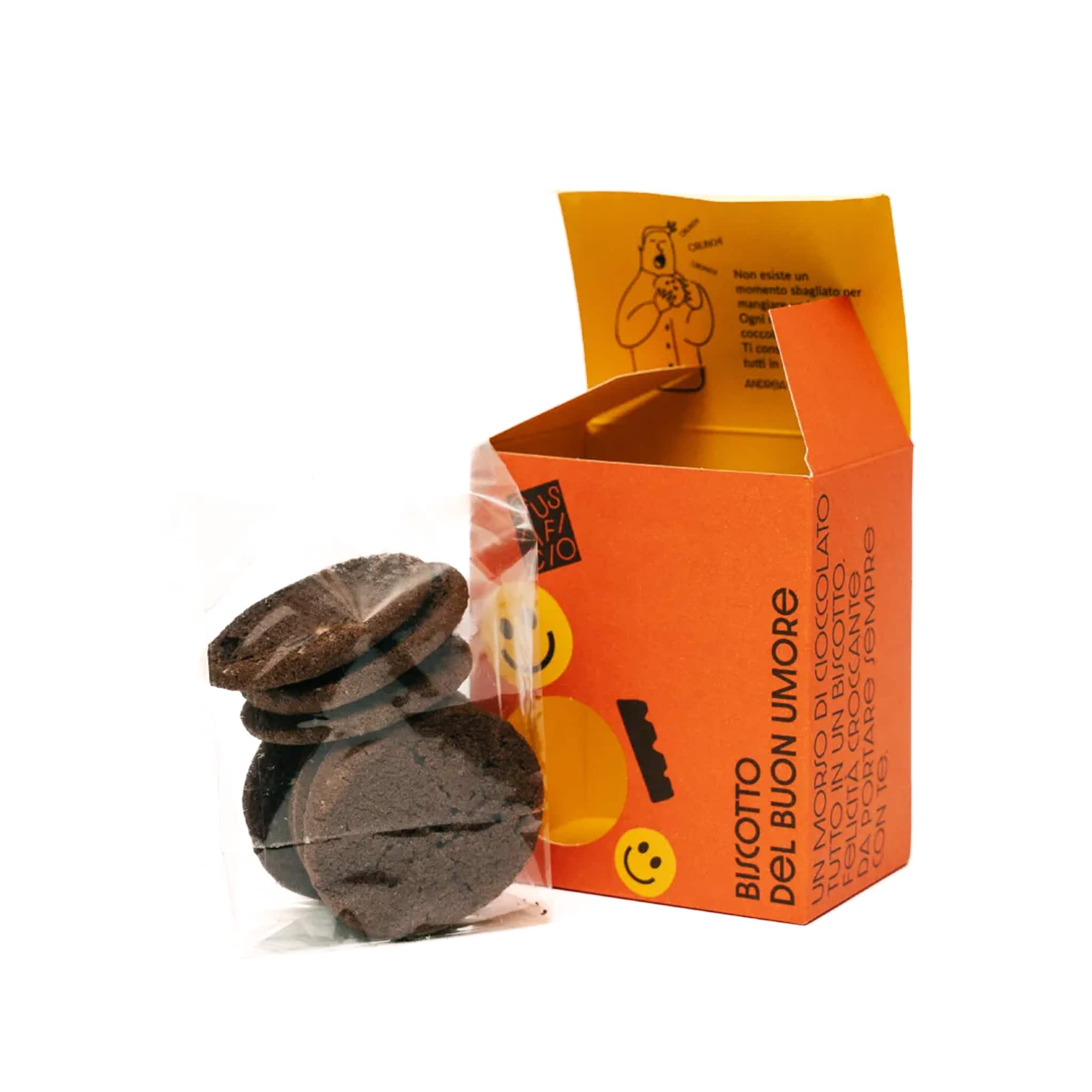 Gustificio Good Mood Dark Chocolate & Sea Salt Biscuits, 160g - Image 2