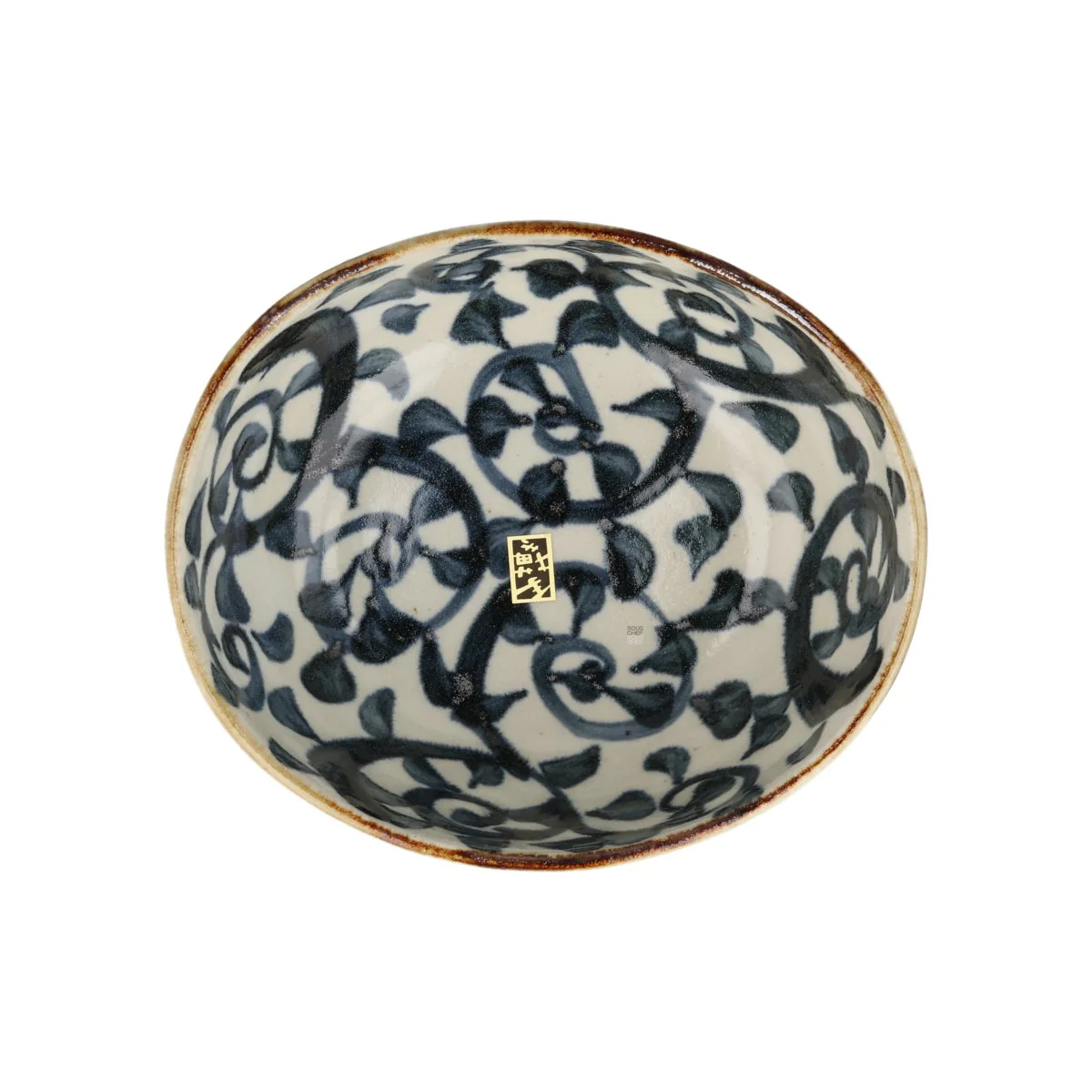 Hand Painted Karakusa Oval Bowl, 18cm - Image 2