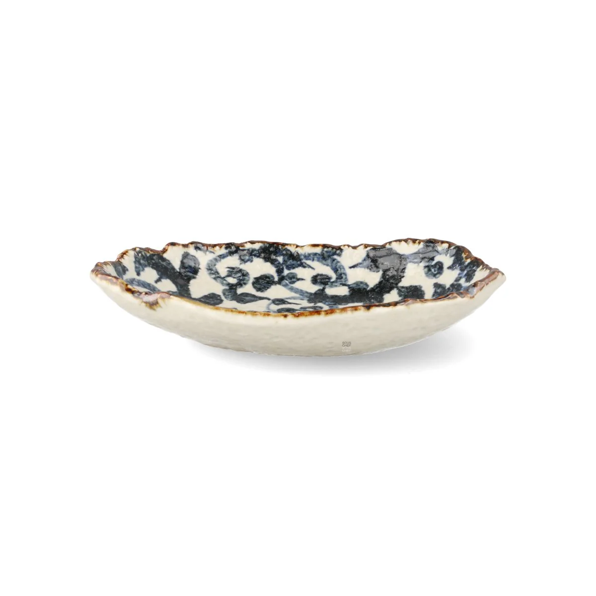 Hand Painted Karakusa Oval Plate, 22cm