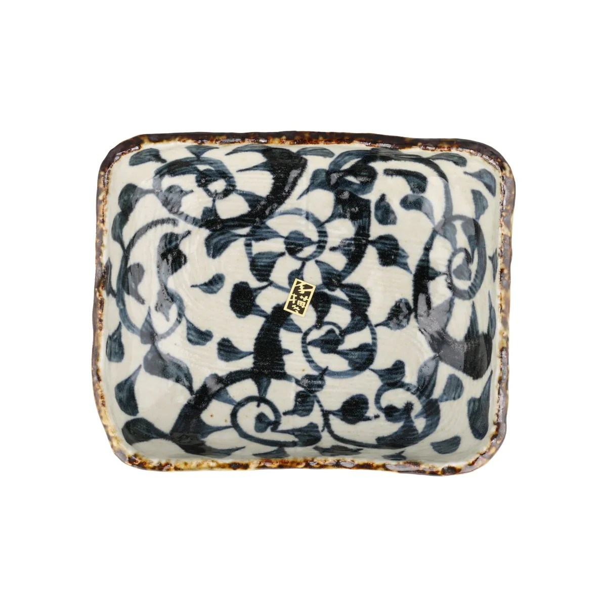 Hand Painted Karakusa Rectangular Dish, 20cm - Image 2