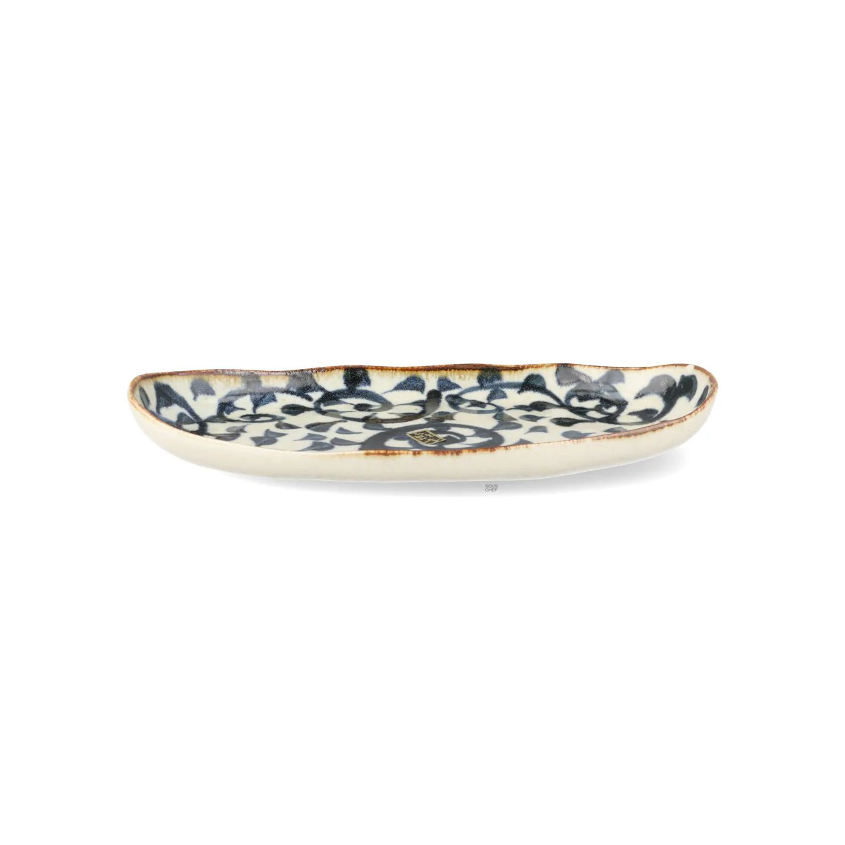Hand Painted Karakusa Serving Plate, 26cm