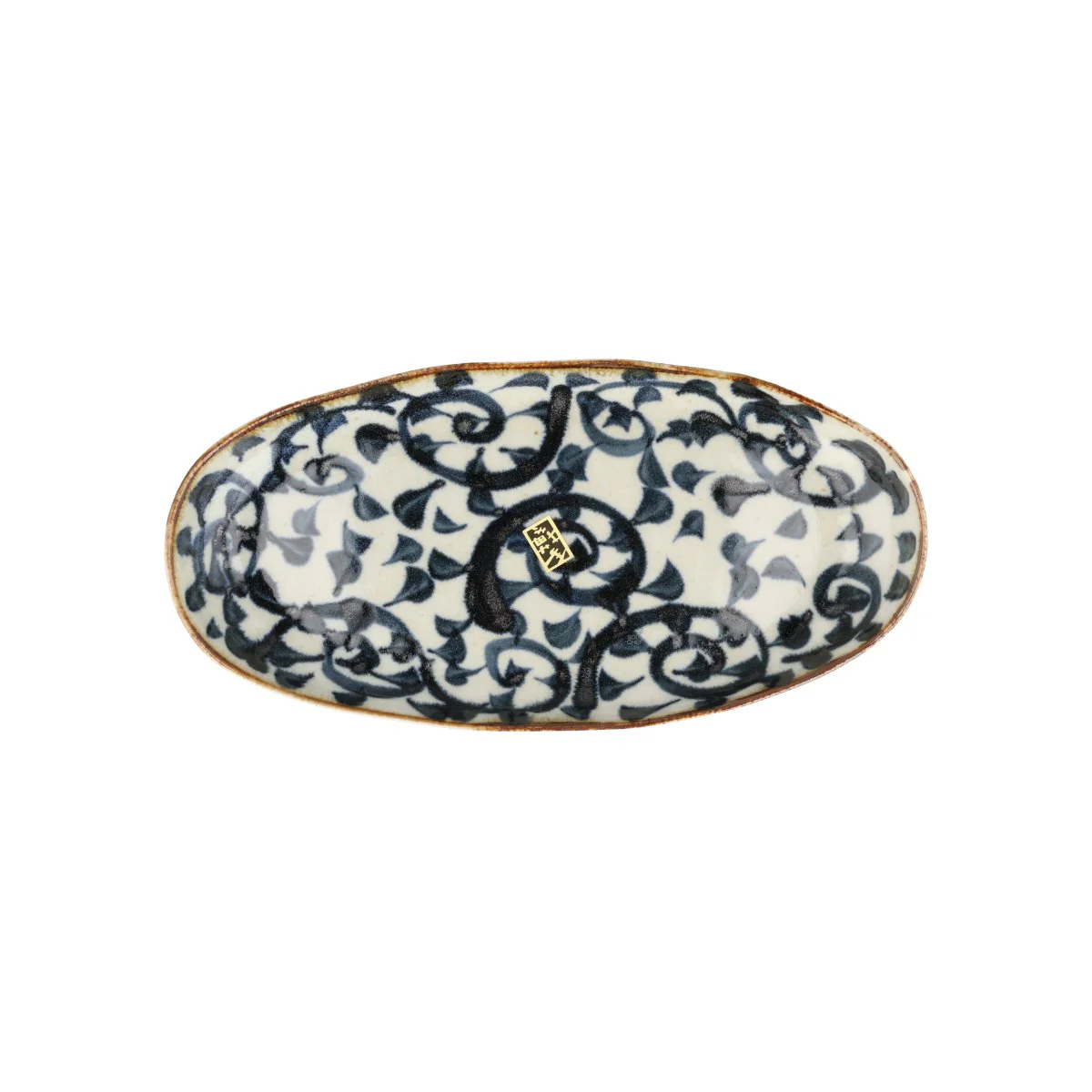 Hand Painted Karakusa Serving Plate, 26cm - Image 2