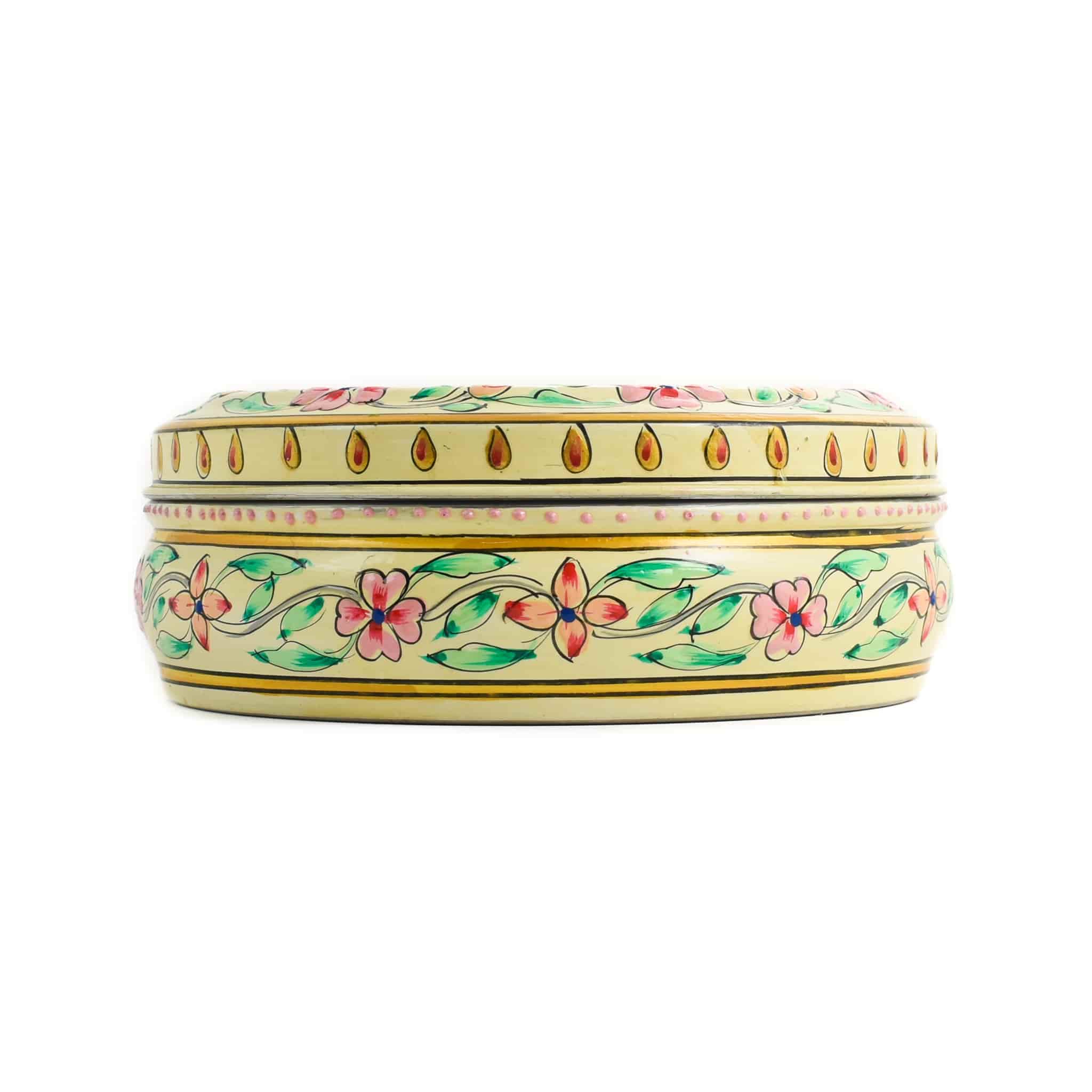 Hand Painted Single Tier White Tiffin Tin, 300ml - Image 2