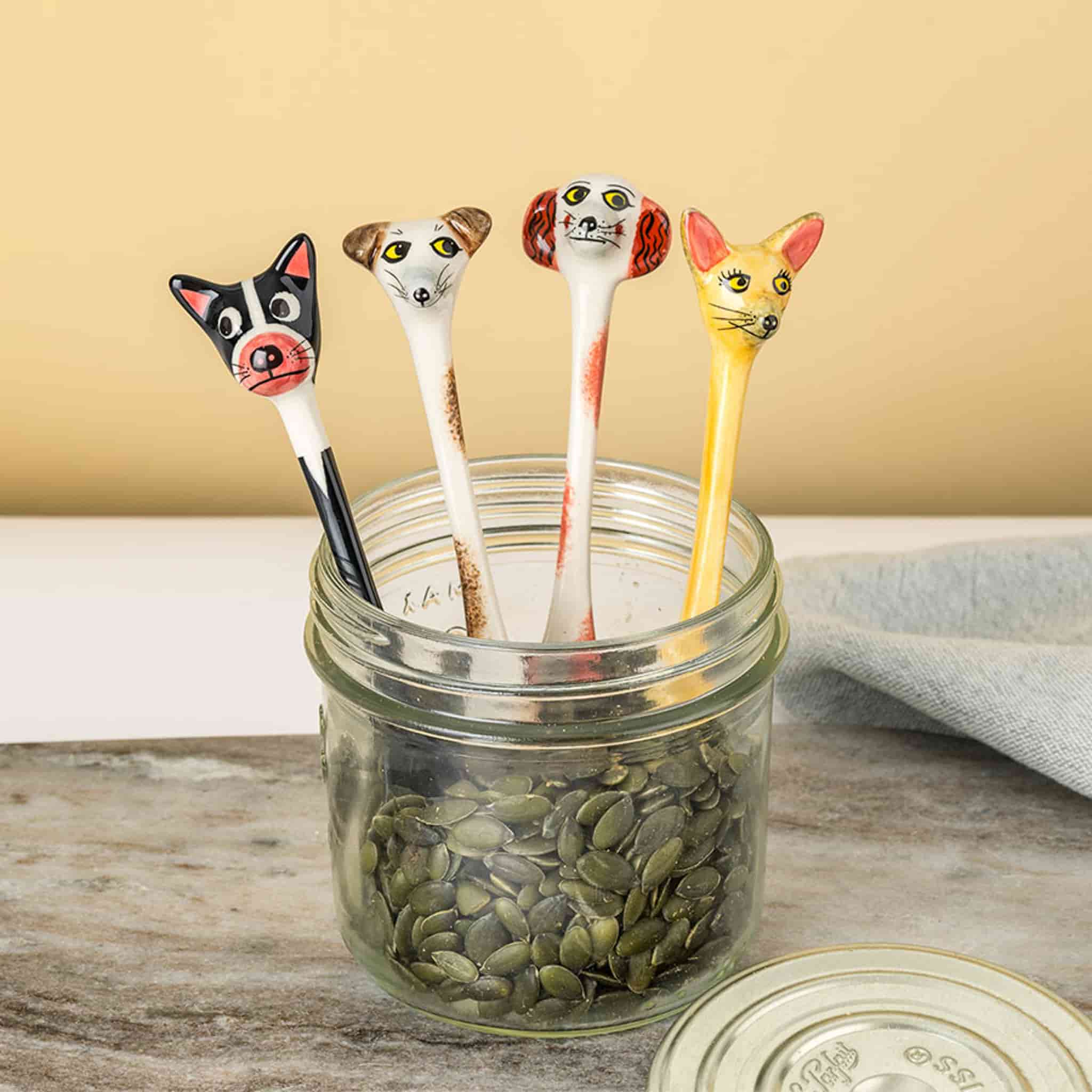 Hannah Turner Set of 4 Dog Spoons, 15cm - Image 2