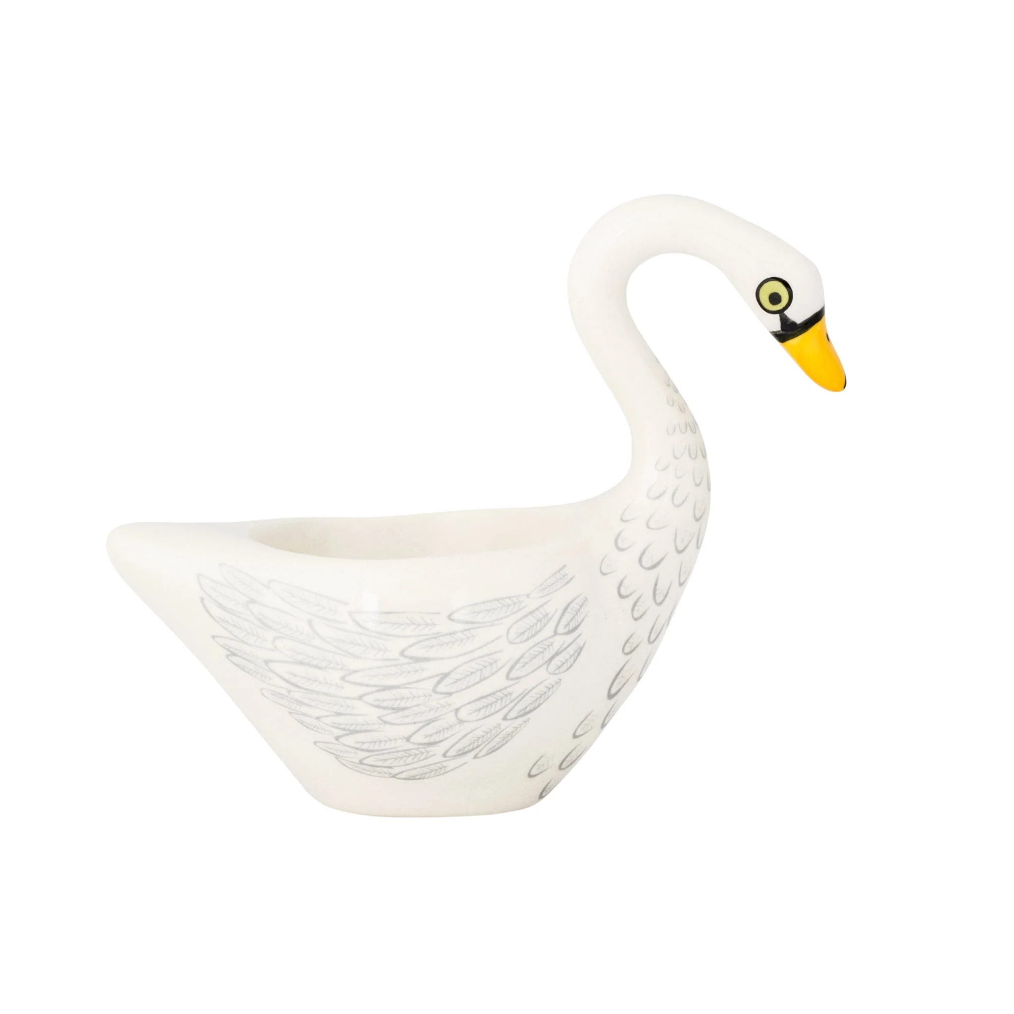 Hannah Turner White Swan Egg Cup, 8cm