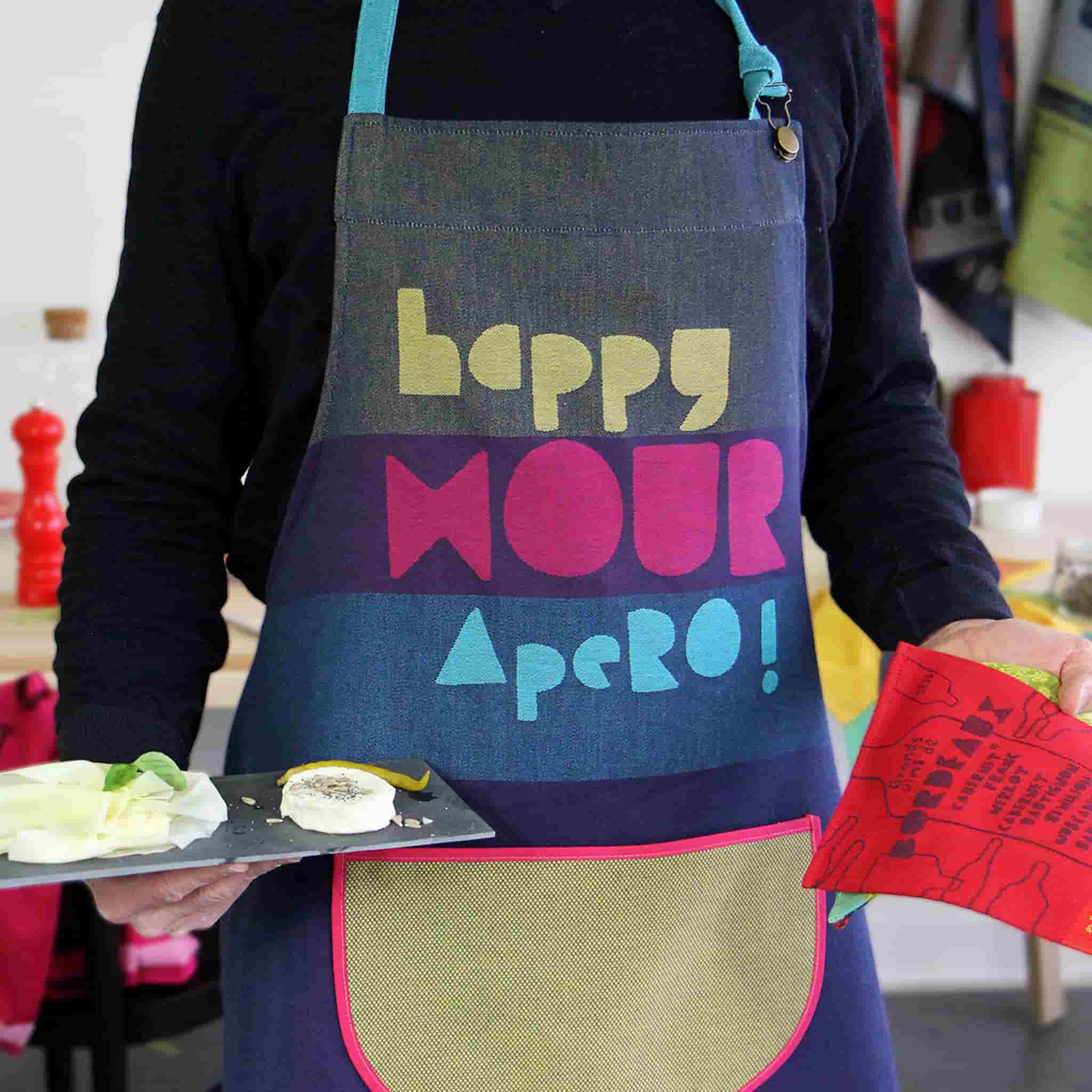 Tissage Moutet Happy Hour French Cotton Apron - Image 2
