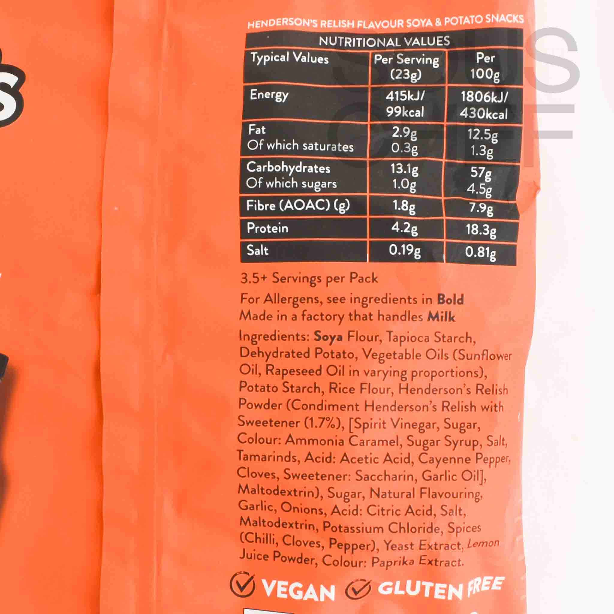 Hendo’s Henderson's Relish Soya and Potato Spicy Snack, 85g - Image 2