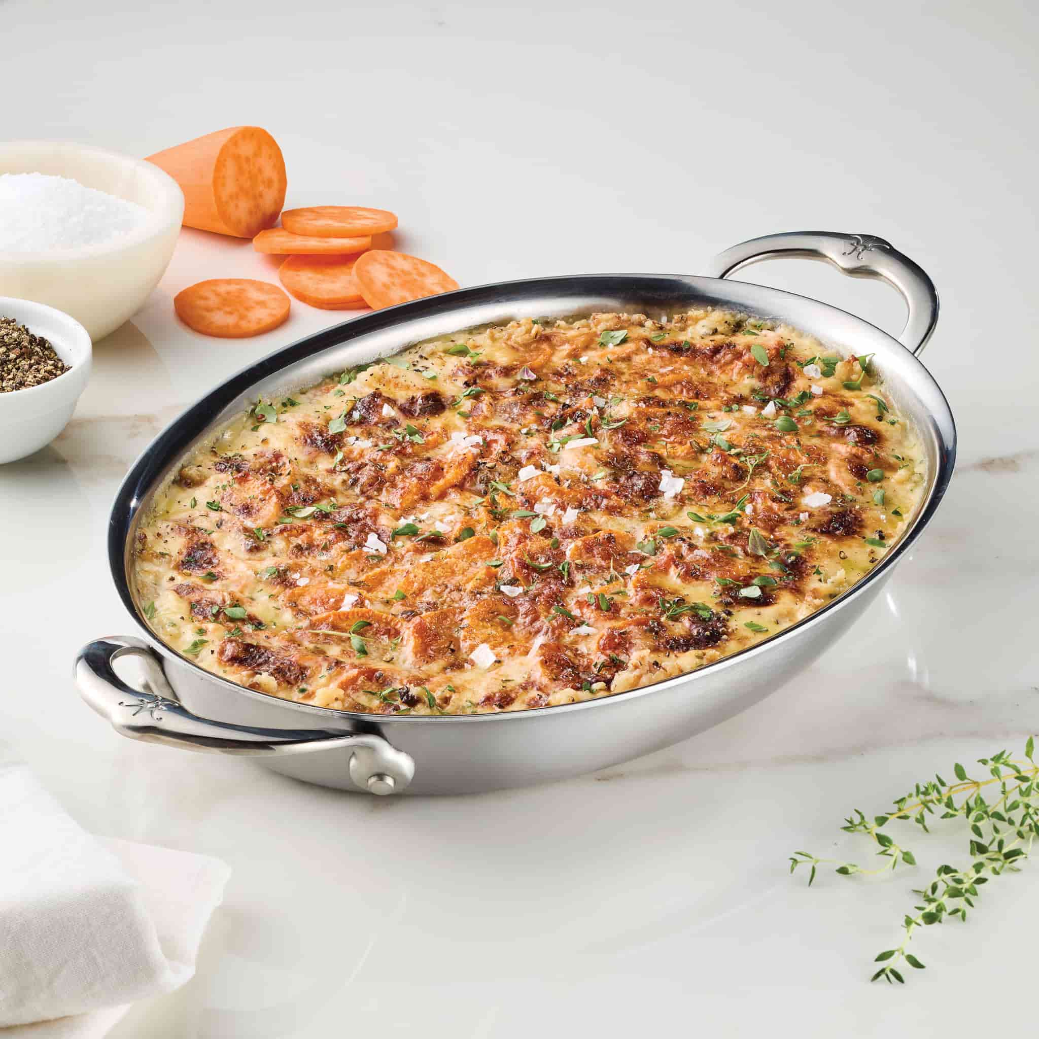Hestan Provisions Oval Stainless Steel Oven Dish, 30x21cm - Image 3
