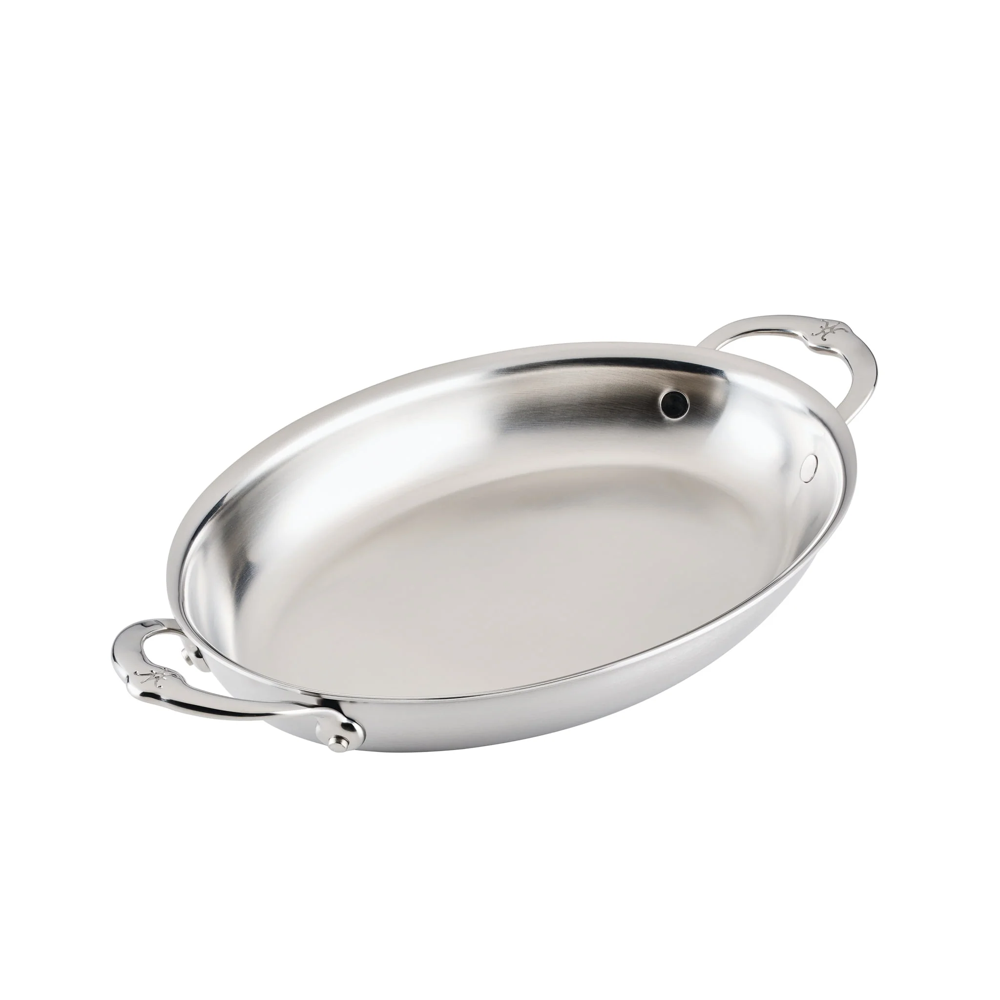 Hestan Provisions Set of 2 Mini Oval Stainless Steel Oven Dishes, 17x14cm - Image 2