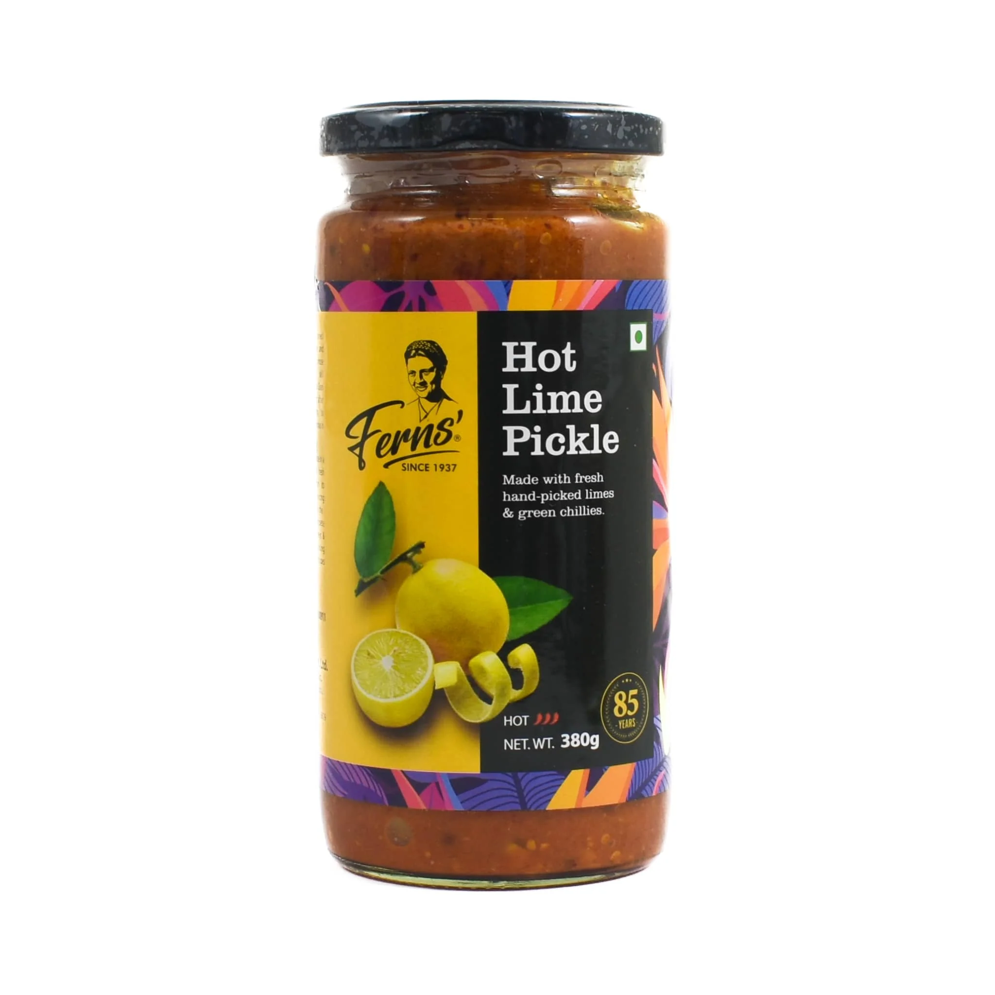 Ferns' Hot Lime Pickle, 380g