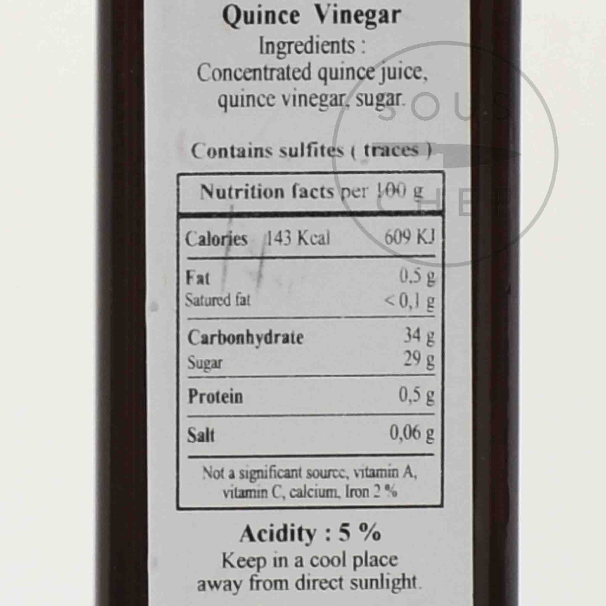 Huilerie Beaujolaise Quince Vinegar, 250ml - Image 2