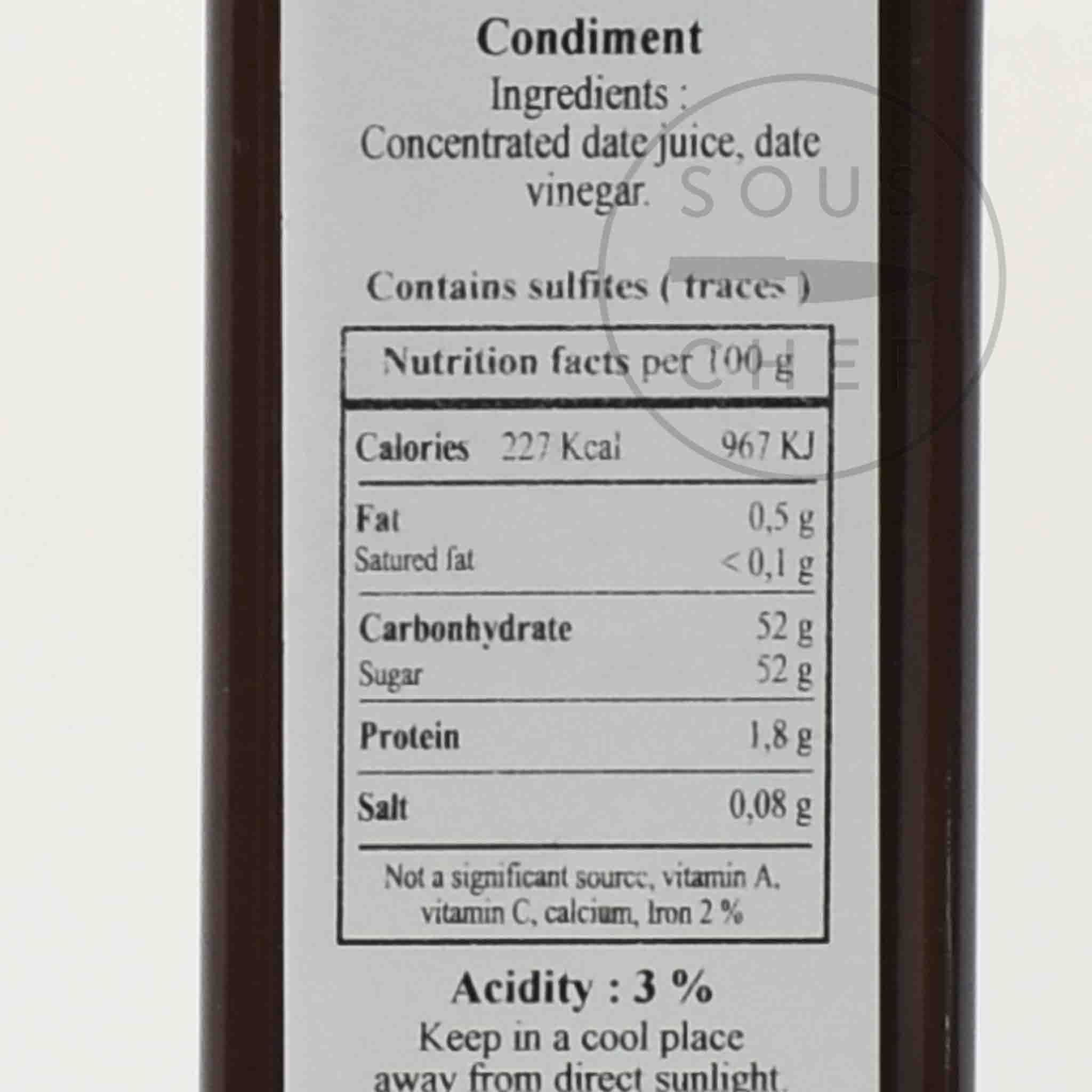 Huilerie Beaujolaise Sweet & Sour Date Vinegar, 250ml - Image 2