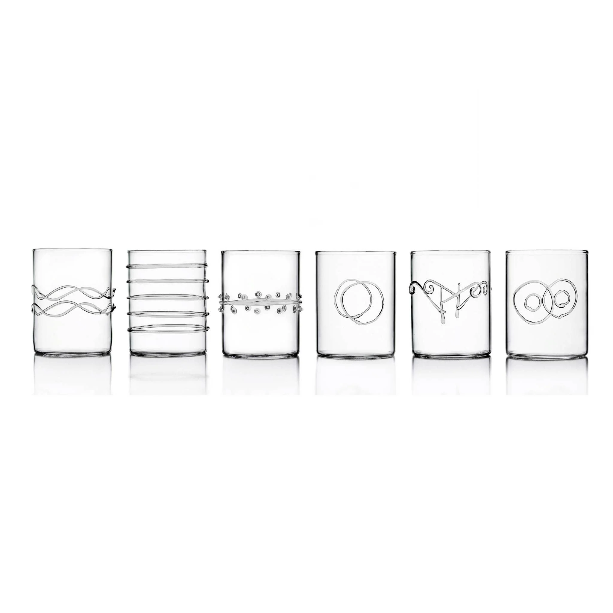 Ichendorf Milano Set of 6 Assorted Water Tumblers, Clear