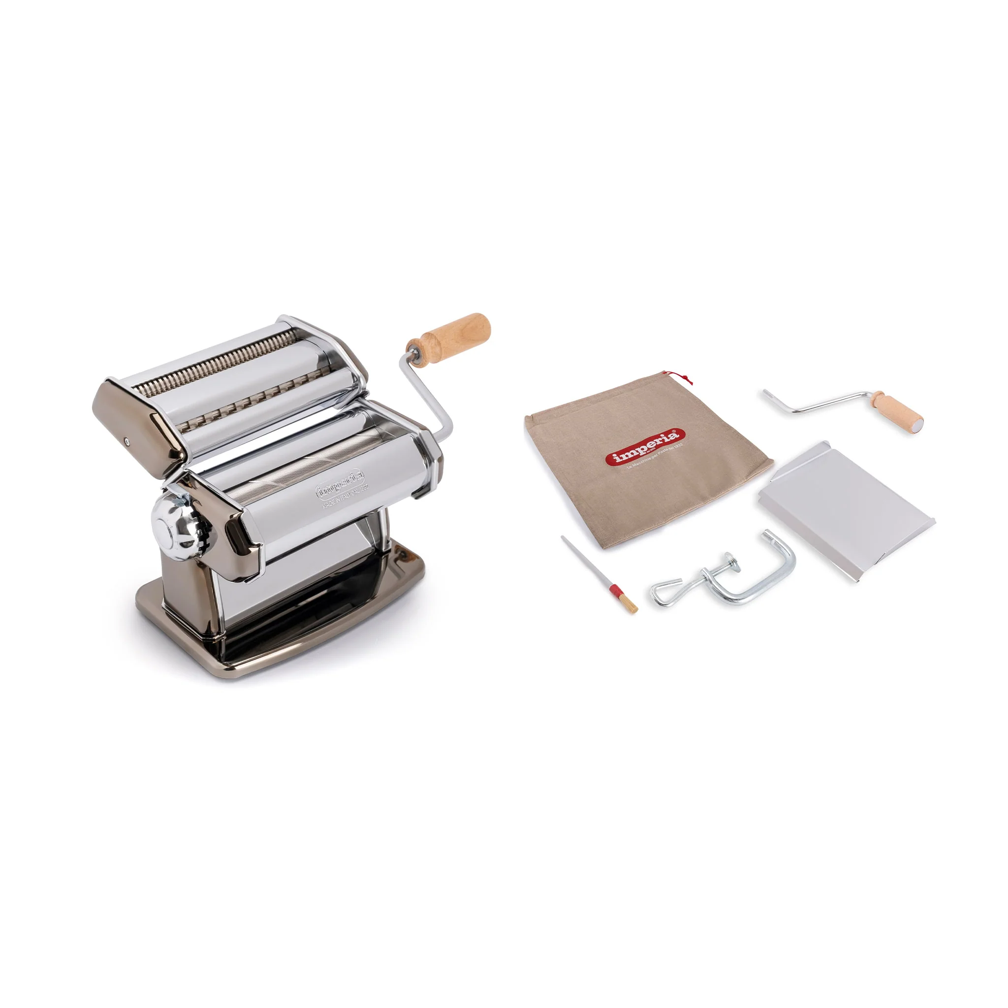 Imperia Black Gourmet Pasta Maker with Textured Rollers - Image 2