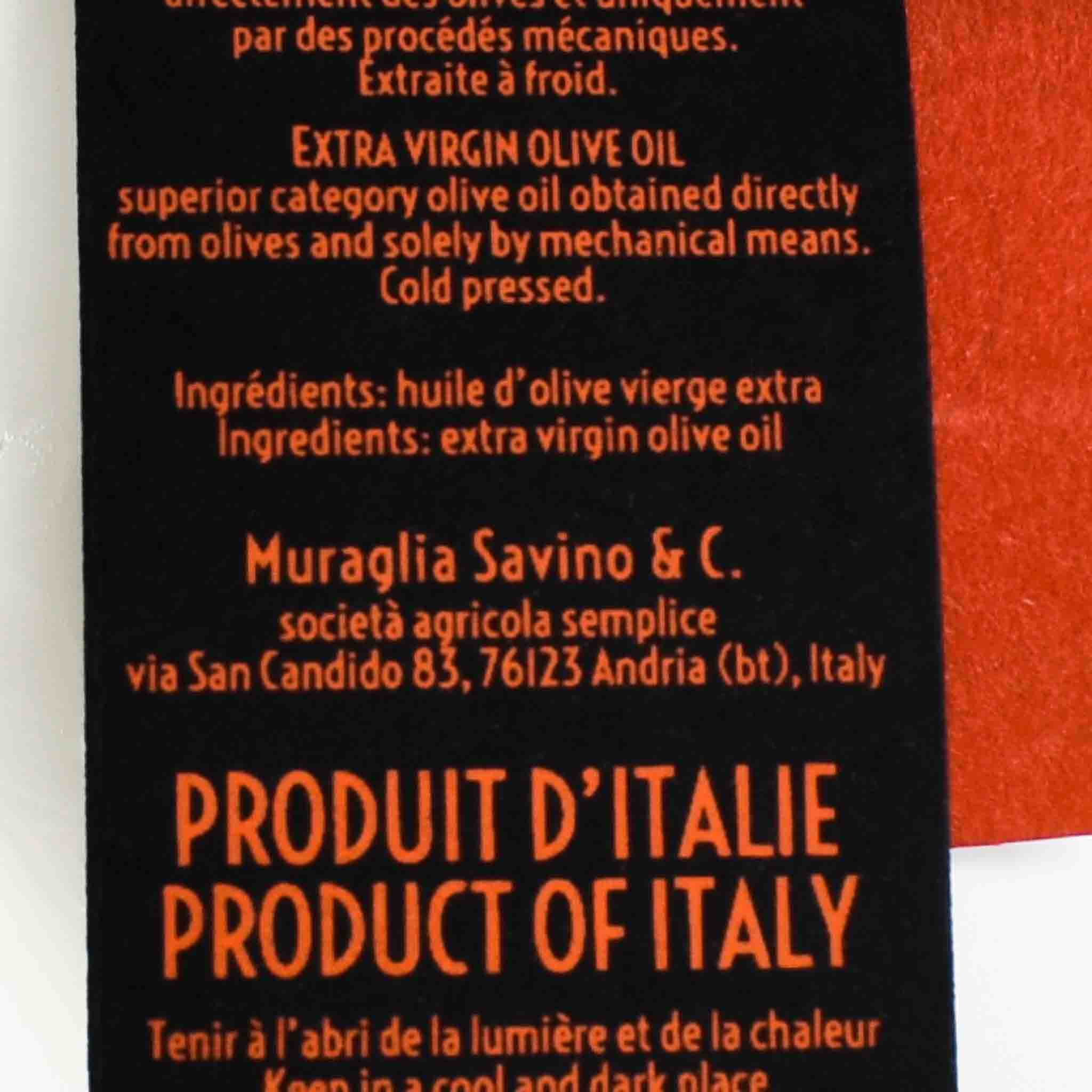 Frantoio Muraglia Intense Fruity Extra Virgin Olive Oil in Rooster Terracotta Bottle, 500ml - Image 4