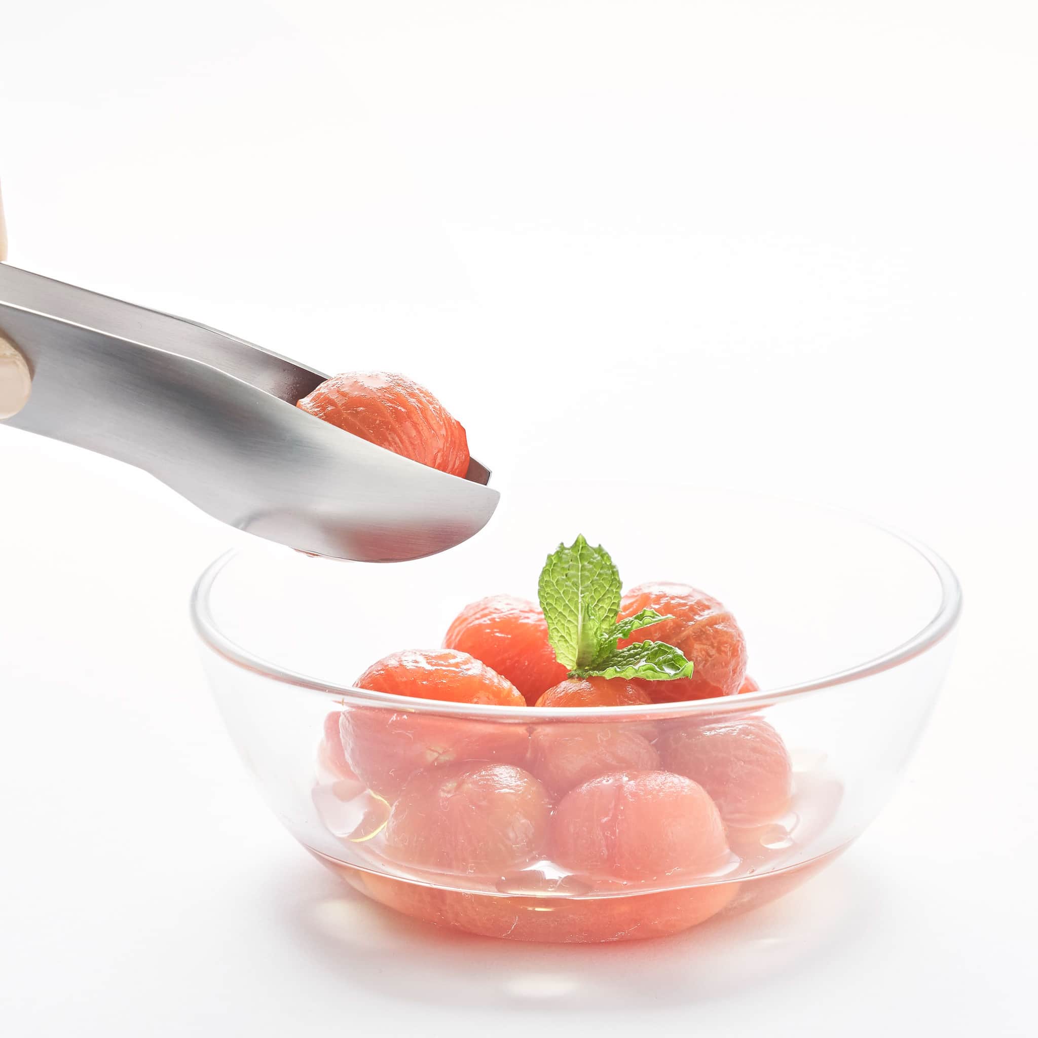 Japanese Small Stainless Steel Serving Tongs - Image 2