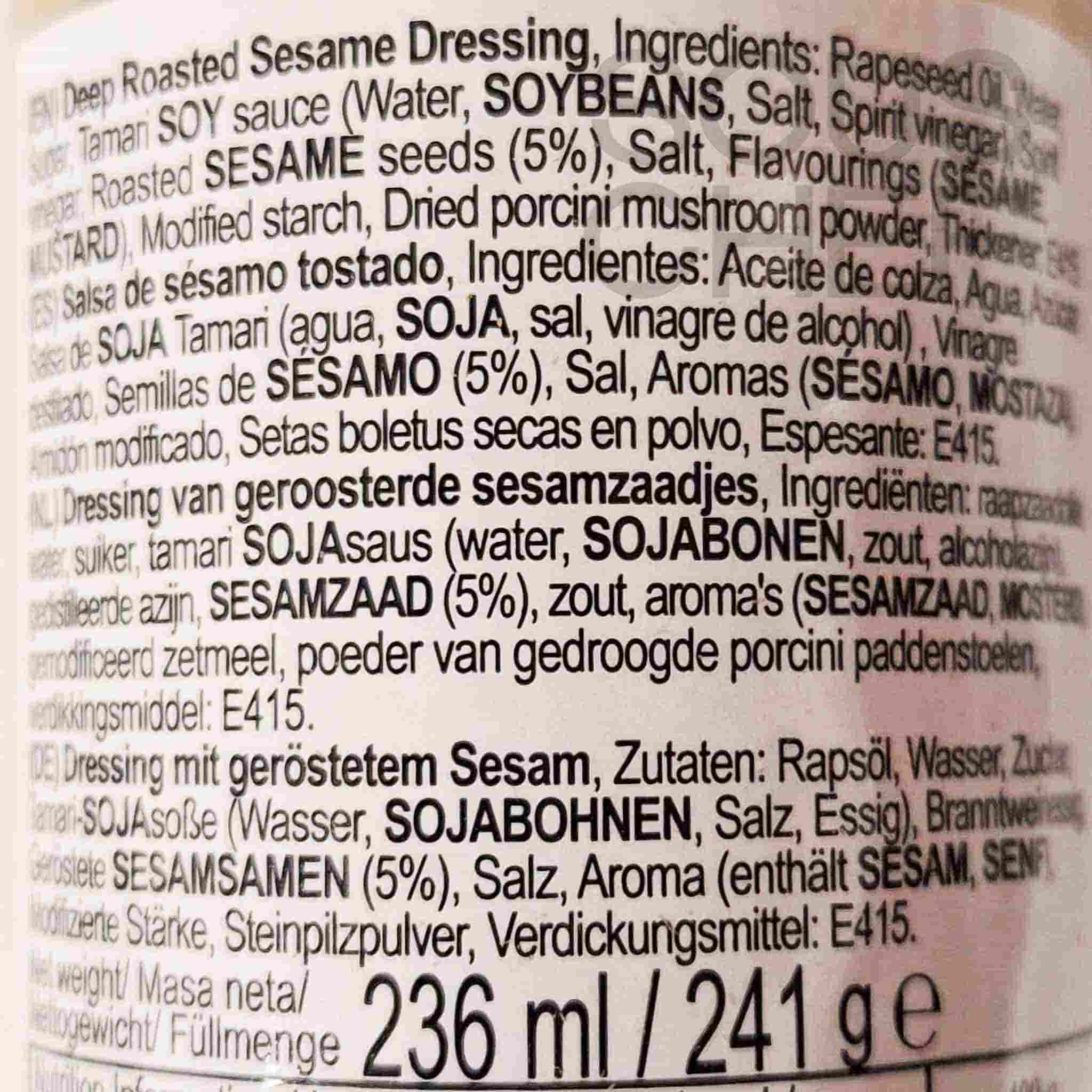 Kewpie Deep Roasted Sesame Dressing, 236ml - Image 3
