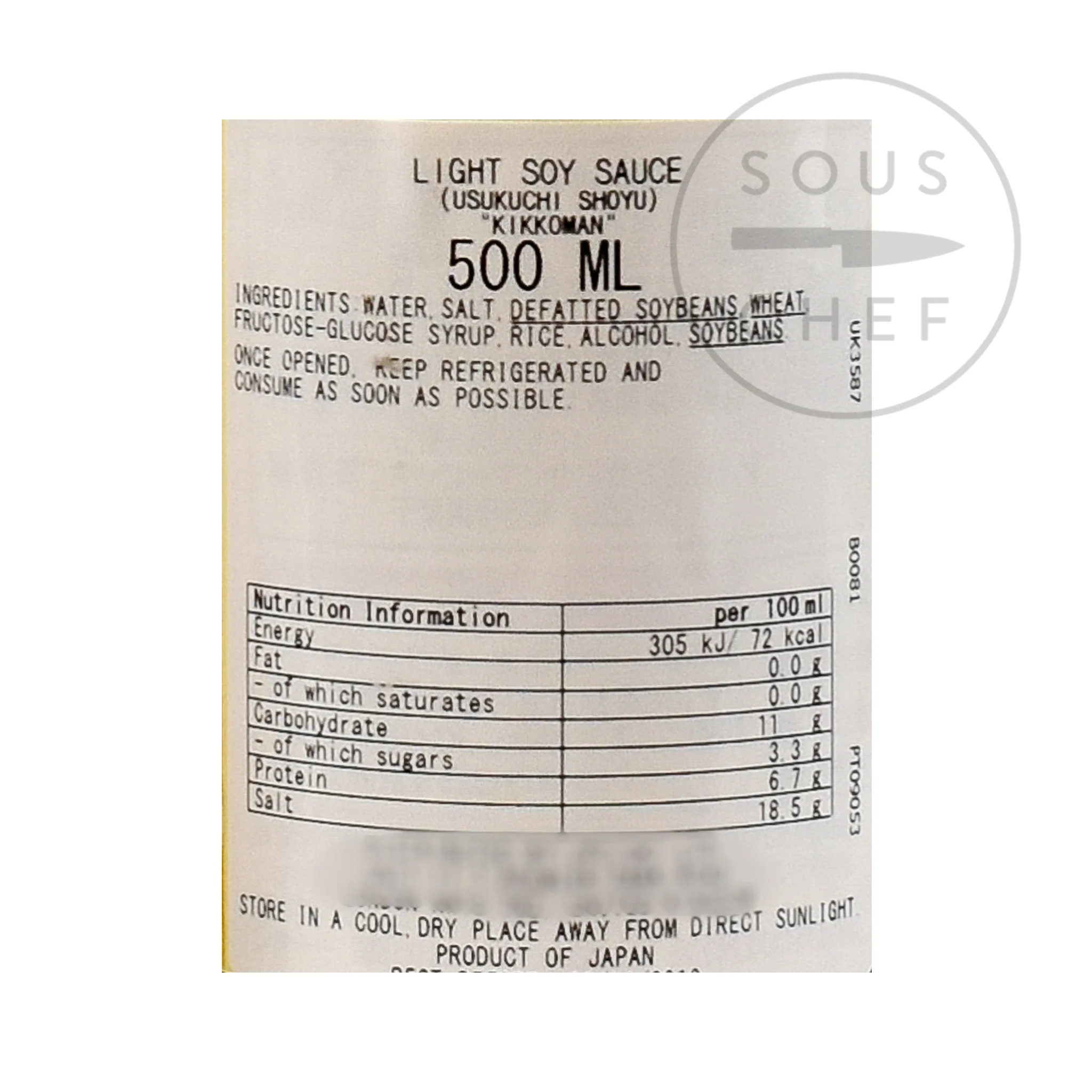 Short Dated Kikkoman Usukuchi Shoyu - Light Soy Sauce, 500ml - Image 2