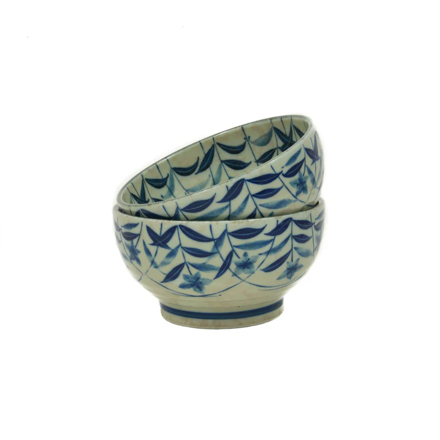 Kikyo Flower Ramen Bowl, 17cm dia x 9cm - Image 3
