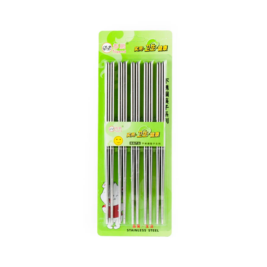 Stainless Steel Chopsticks - 5 Pairs - Image 2