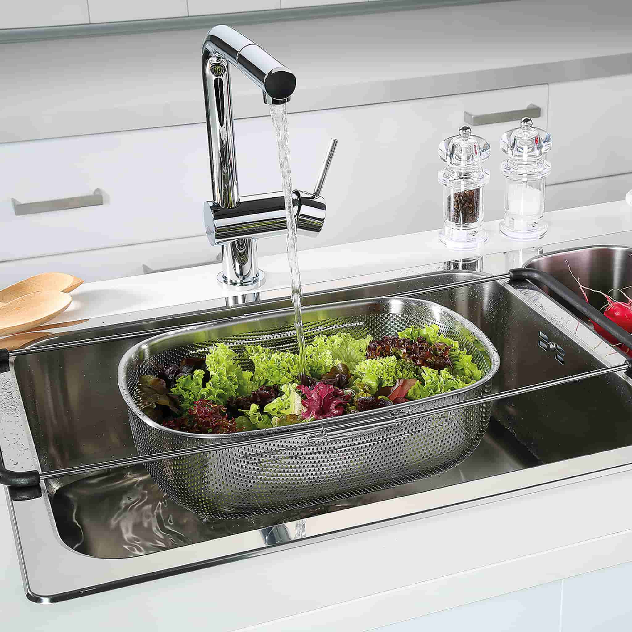 Kuchenprofi Extendable Stainless Steel Strainer, 34x24.5cm - Image 2