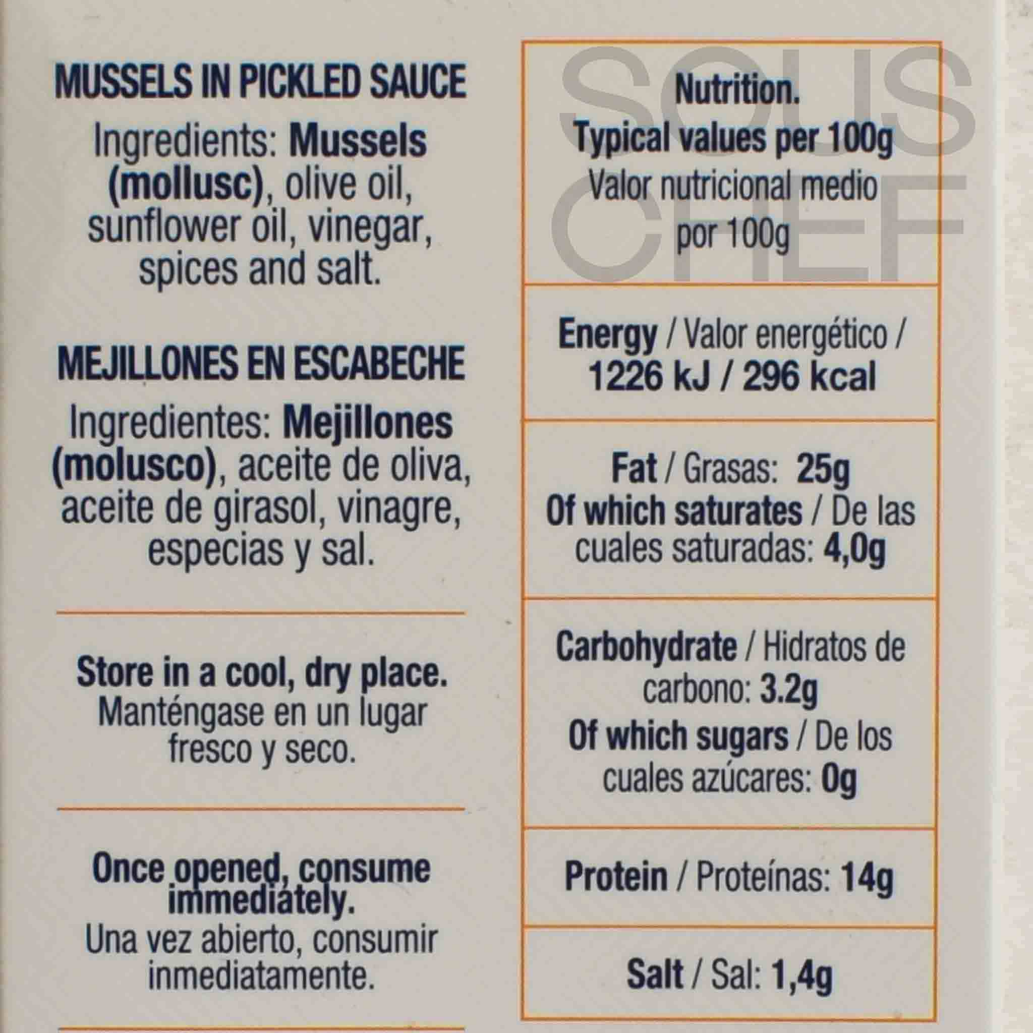 La Brujula Galician Mussels in Escabeche, 110g - Image 2
