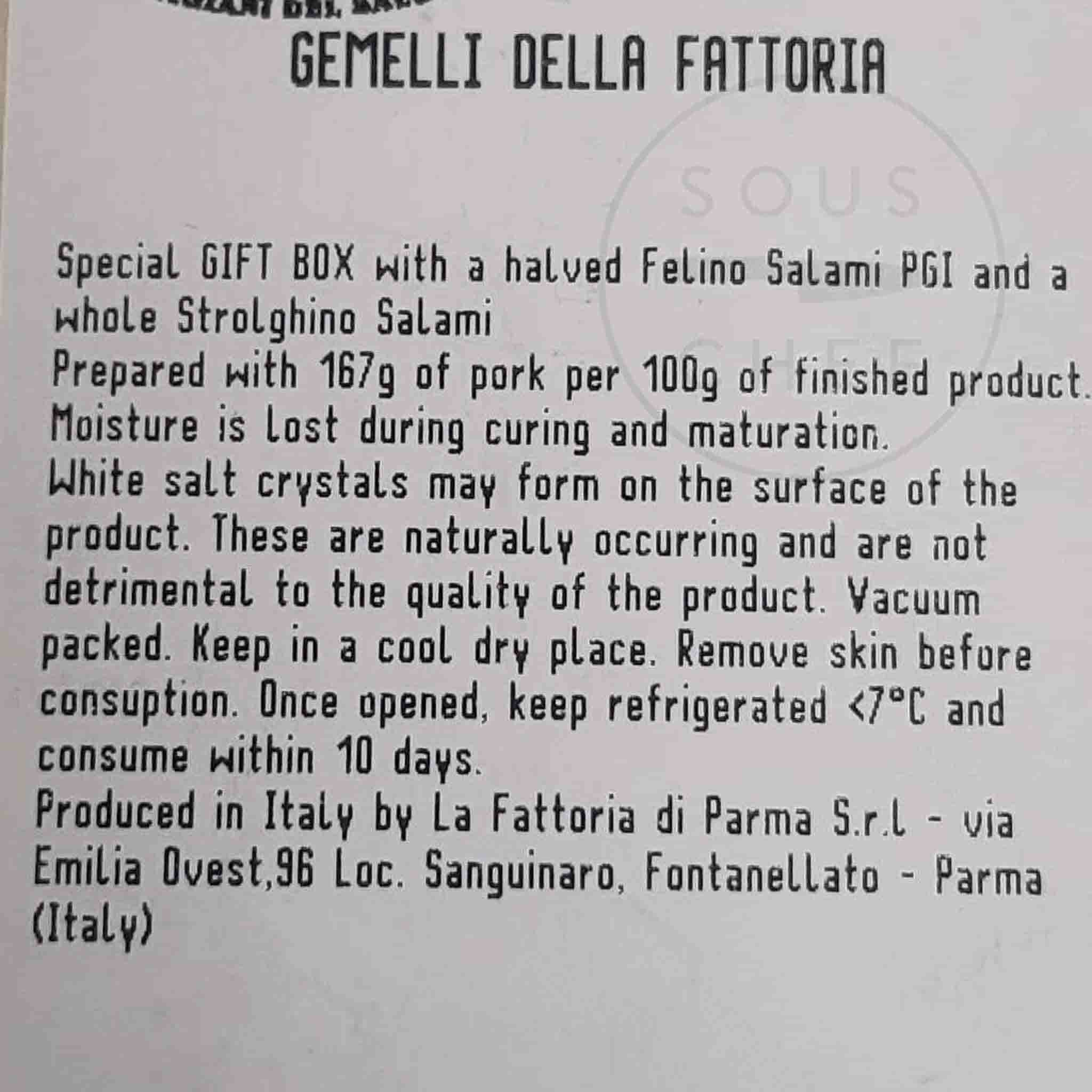 Short Dated La Fattoria Di Parma Salami Felino IGP Gift Set, 500g - Image 3