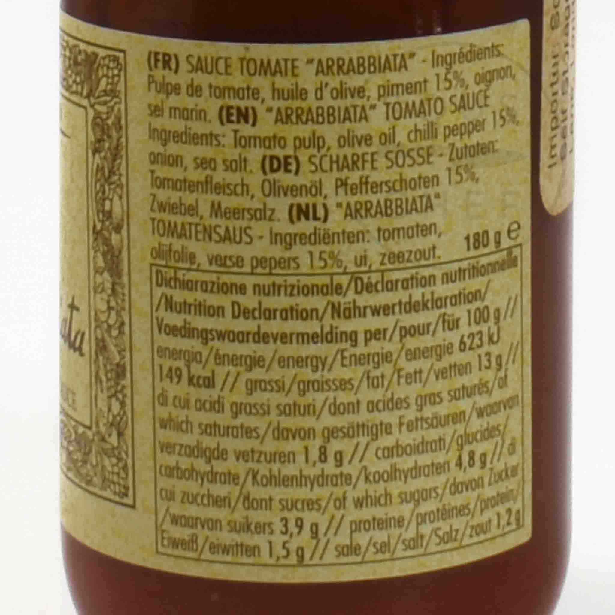 La Favorita Arrabbiata Tomato Sauce, 180g - Image 2