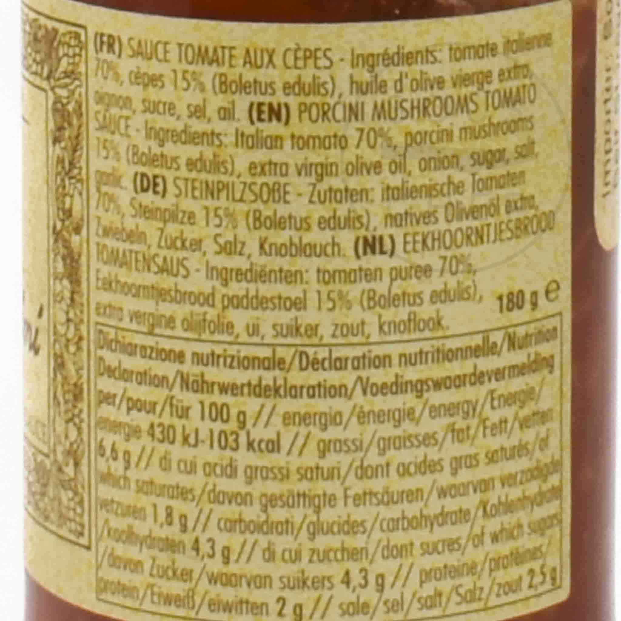 La Favorita Porcini Mushrooms Tomato Sauce, 180g - Image 2