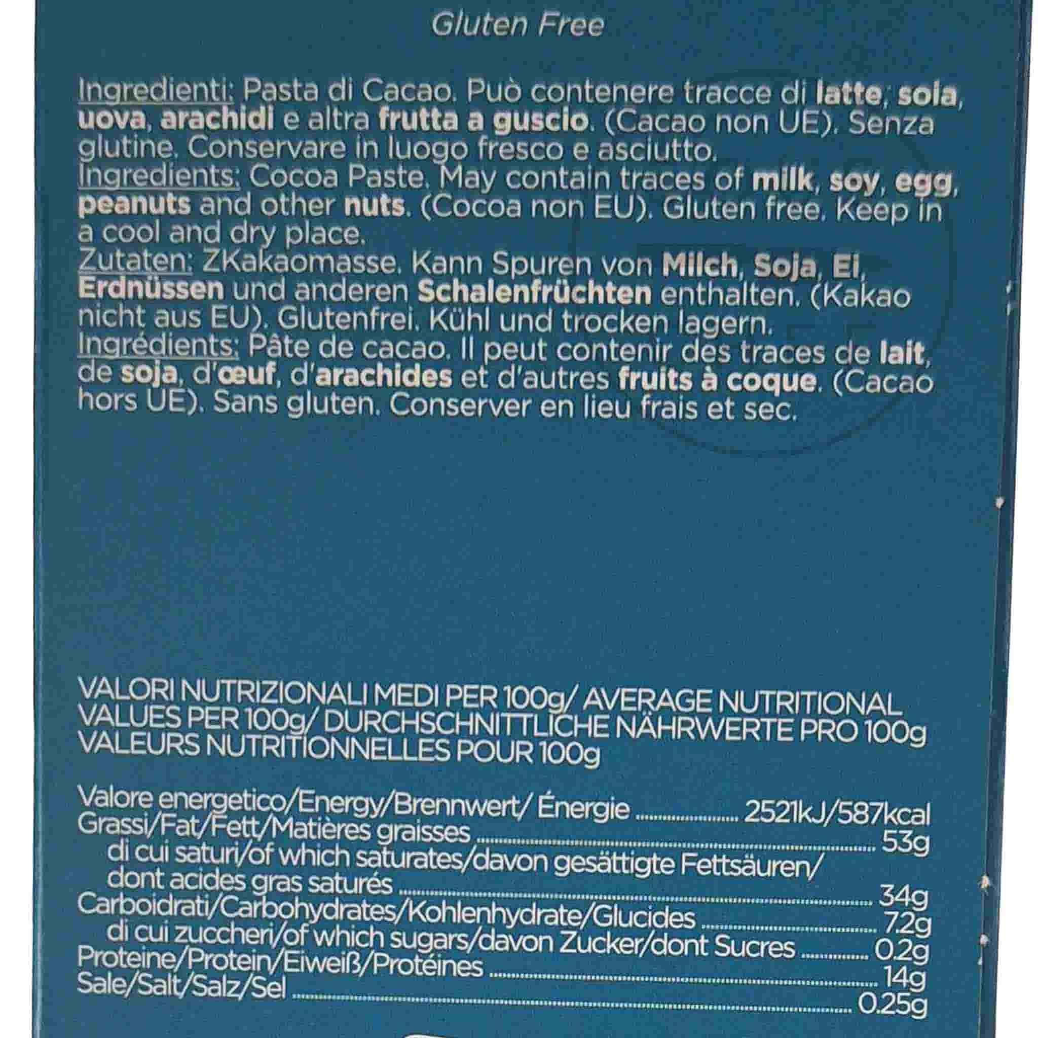 La Perla di Torino 100% Cocoa Chocolate Bar, 50g - Image 2