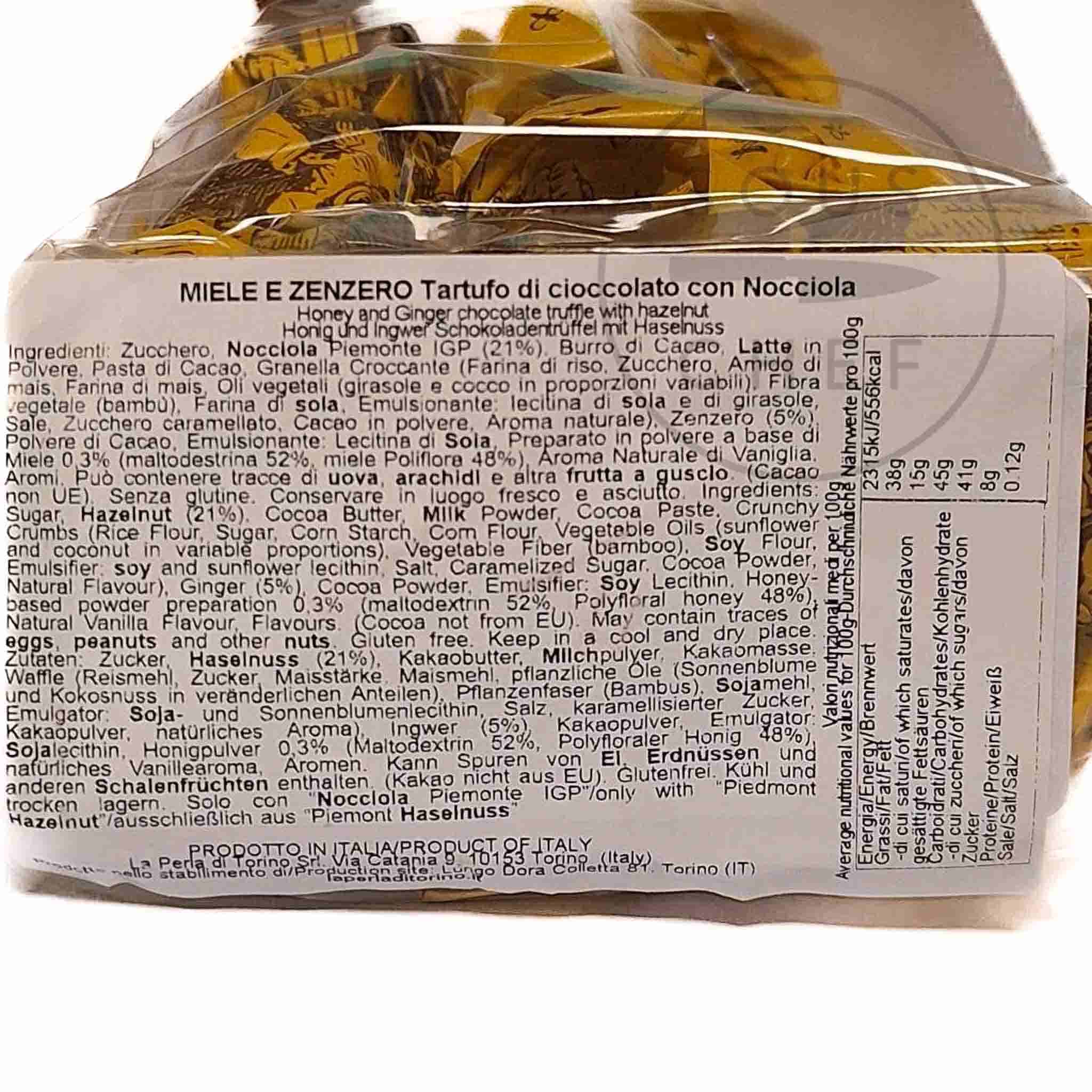 La Perla di Torino Honey & Ginger Milk Chocolate Truffles, 200g - Image 2