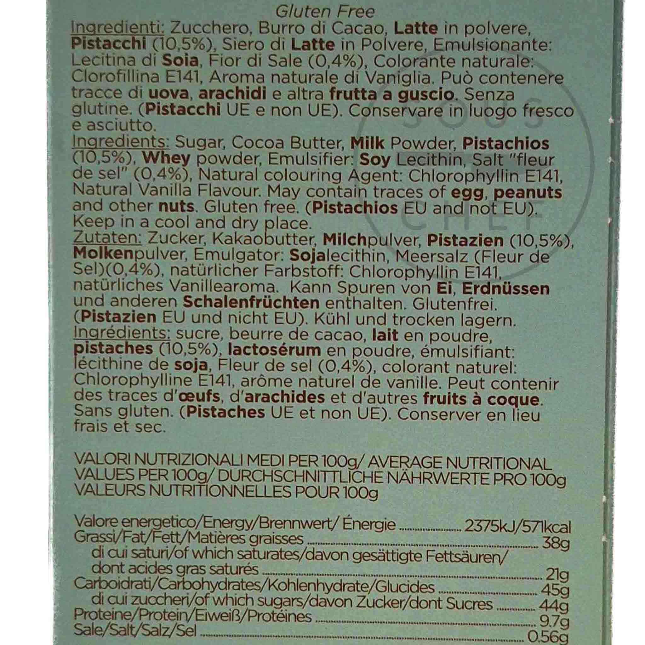 La Perla di Torino Pistachio Chocolate Bar, 60g - Image 3