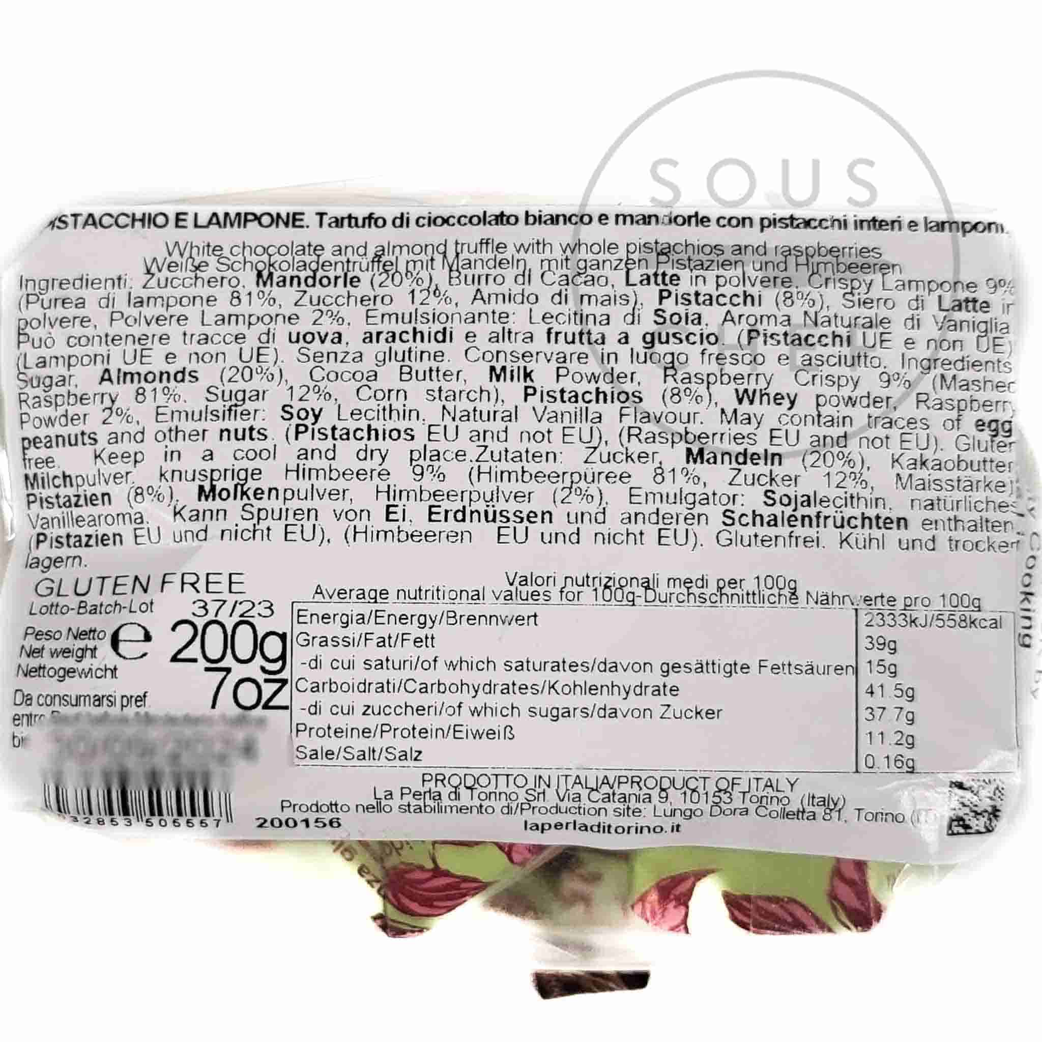 La Perla di Torino Pistachio & Raspberry Truffles, 200g - Image 6