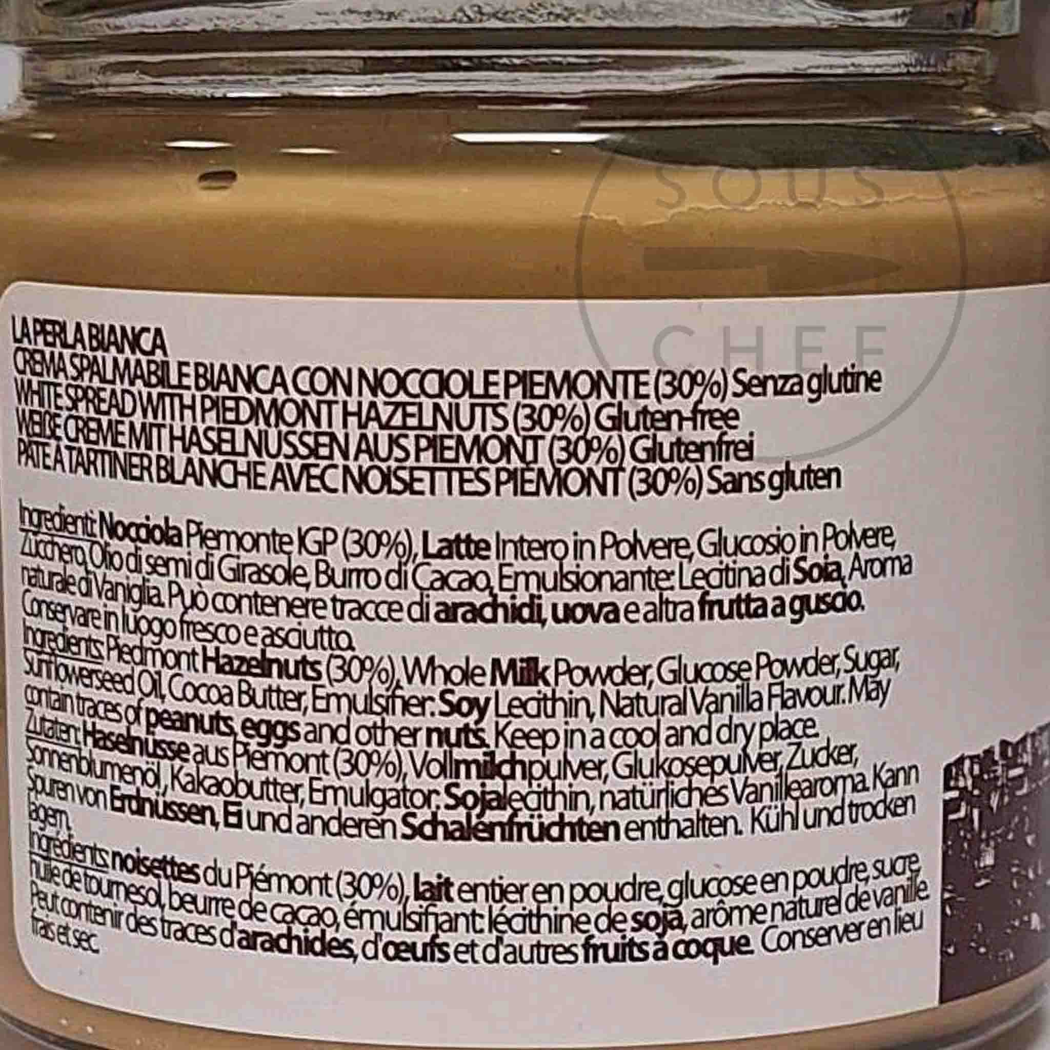 La Perla di Torino White Chocolate Hazelnut Spread, 200g - Image 2