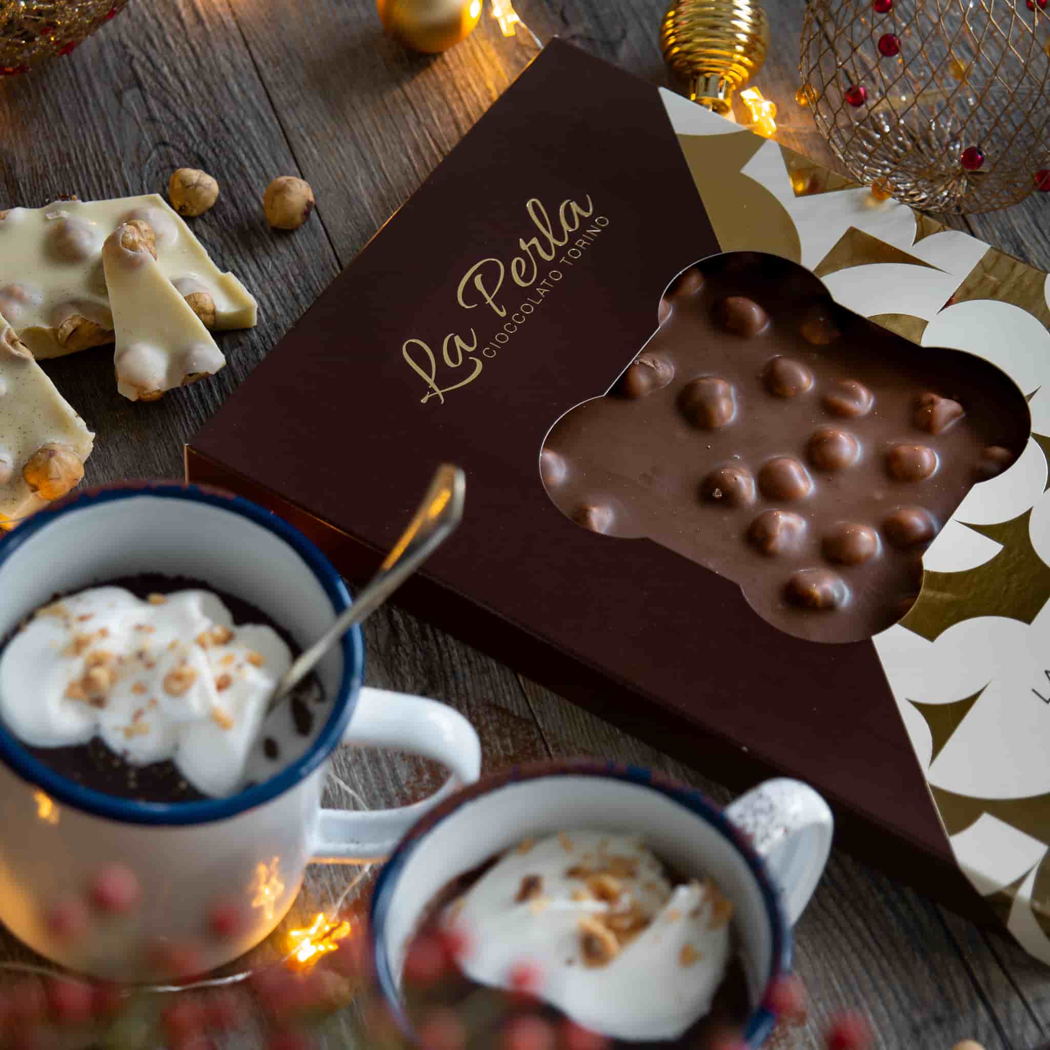 La Perla di Torino White Chocolate Slab with Whole Roasted Hazelnuts, 450g - Image 4